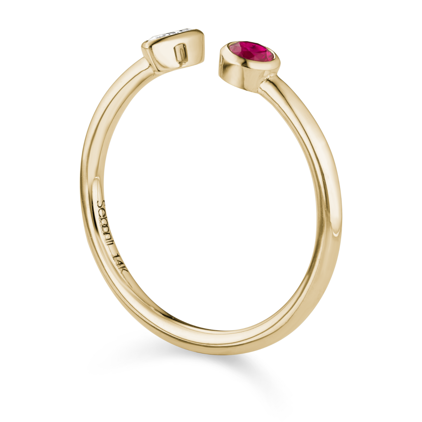 Two Stone Wrap Ring Ruby