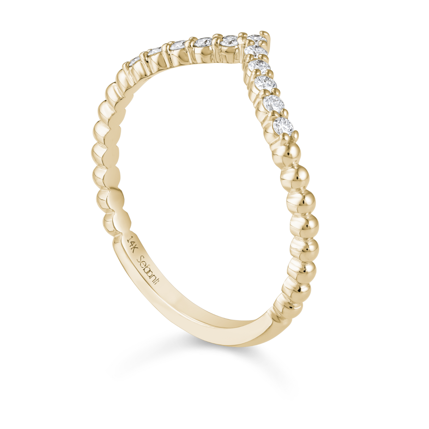 V Shaped Diamond Ring
