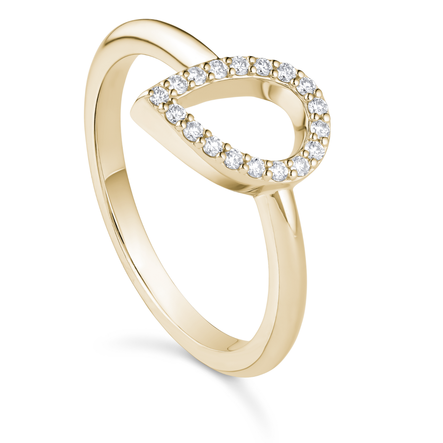 Tear Drop Diamond Ring