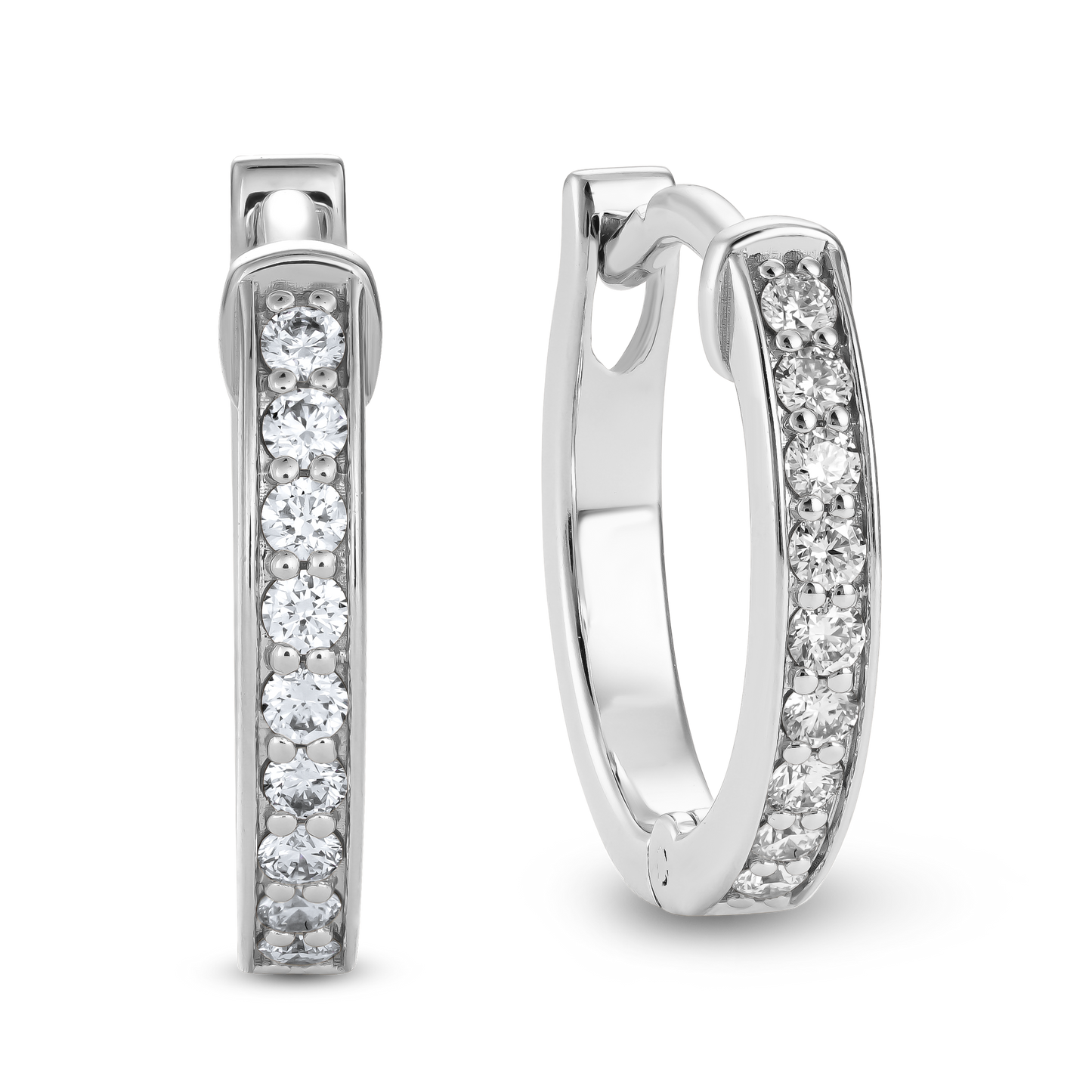 Diamond Hoop Earrings