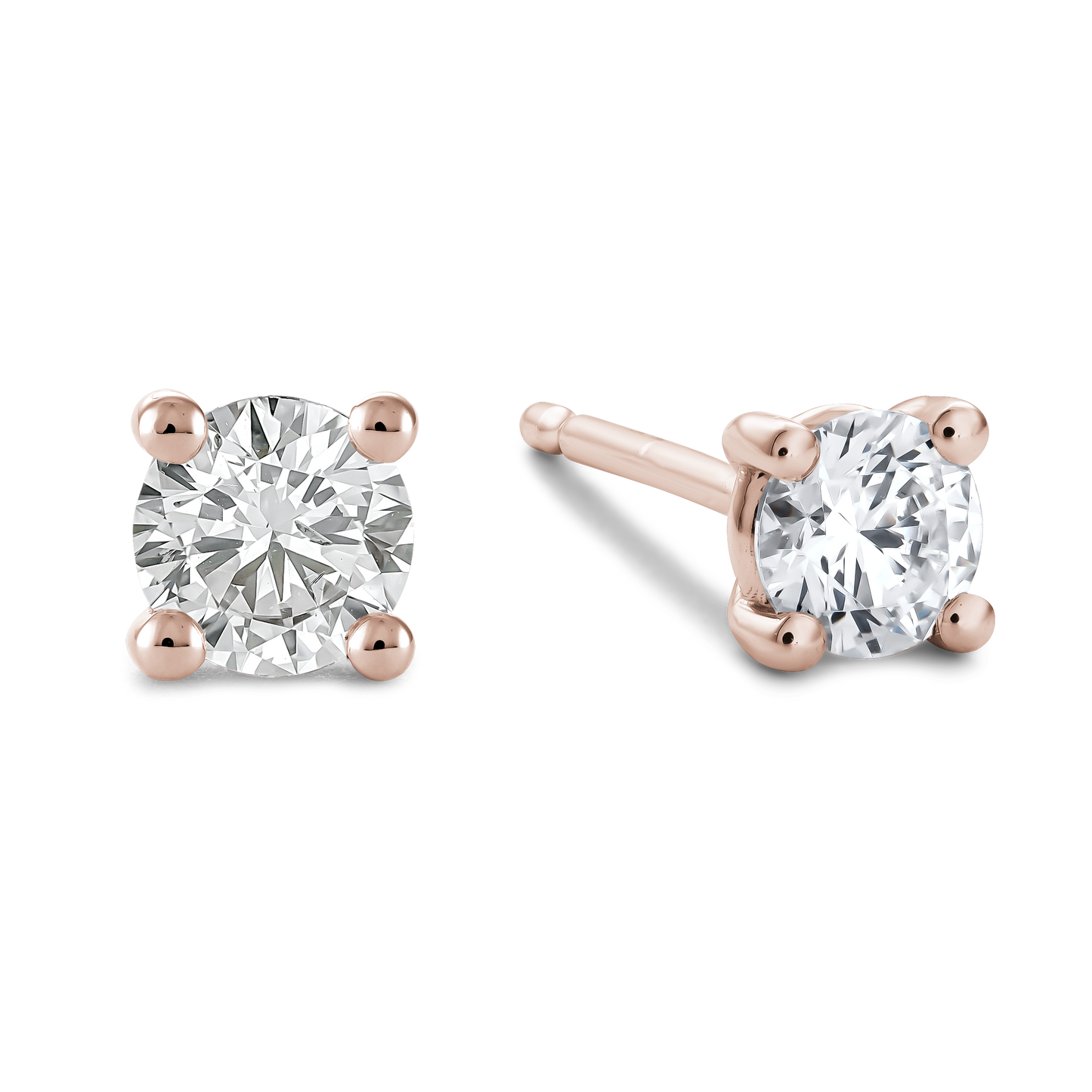 Four Prong Diamond Stud Earrings