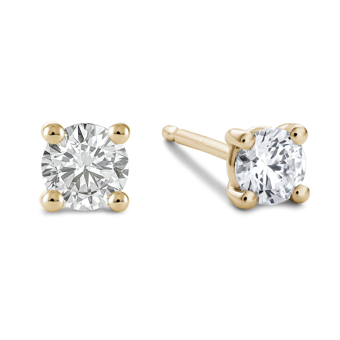Four Prong Diamond Stud Earrings