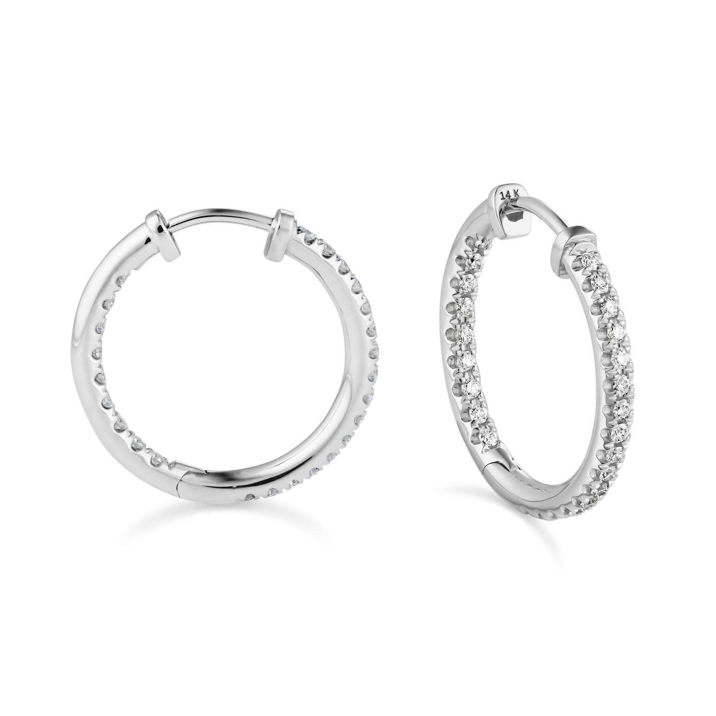 Diamond Hoop Earrings