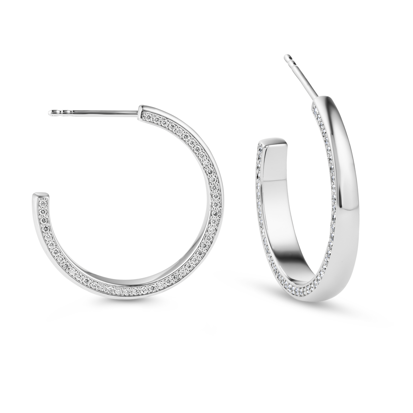 Pave Hoop Earrings