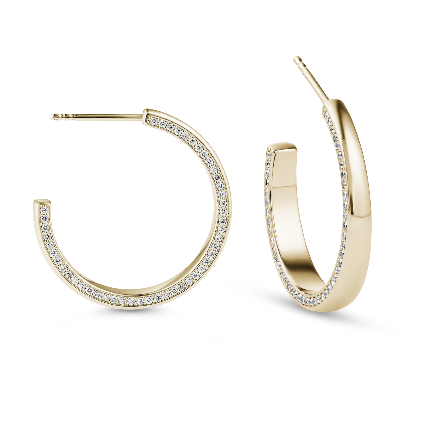 Pave Hoop Earrings