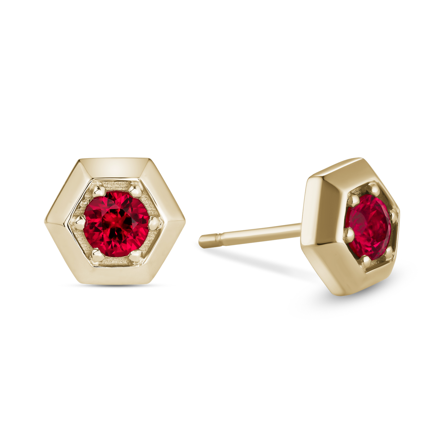Fire Honey Stud Earrings