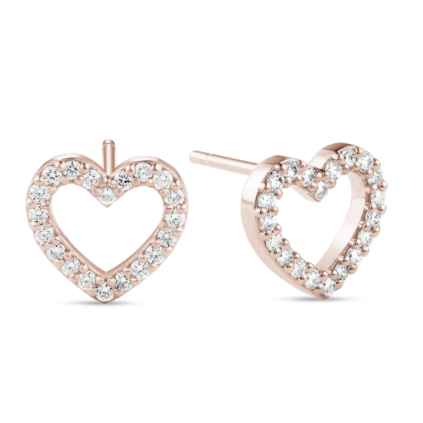 Heart Shape Diamond Earrings