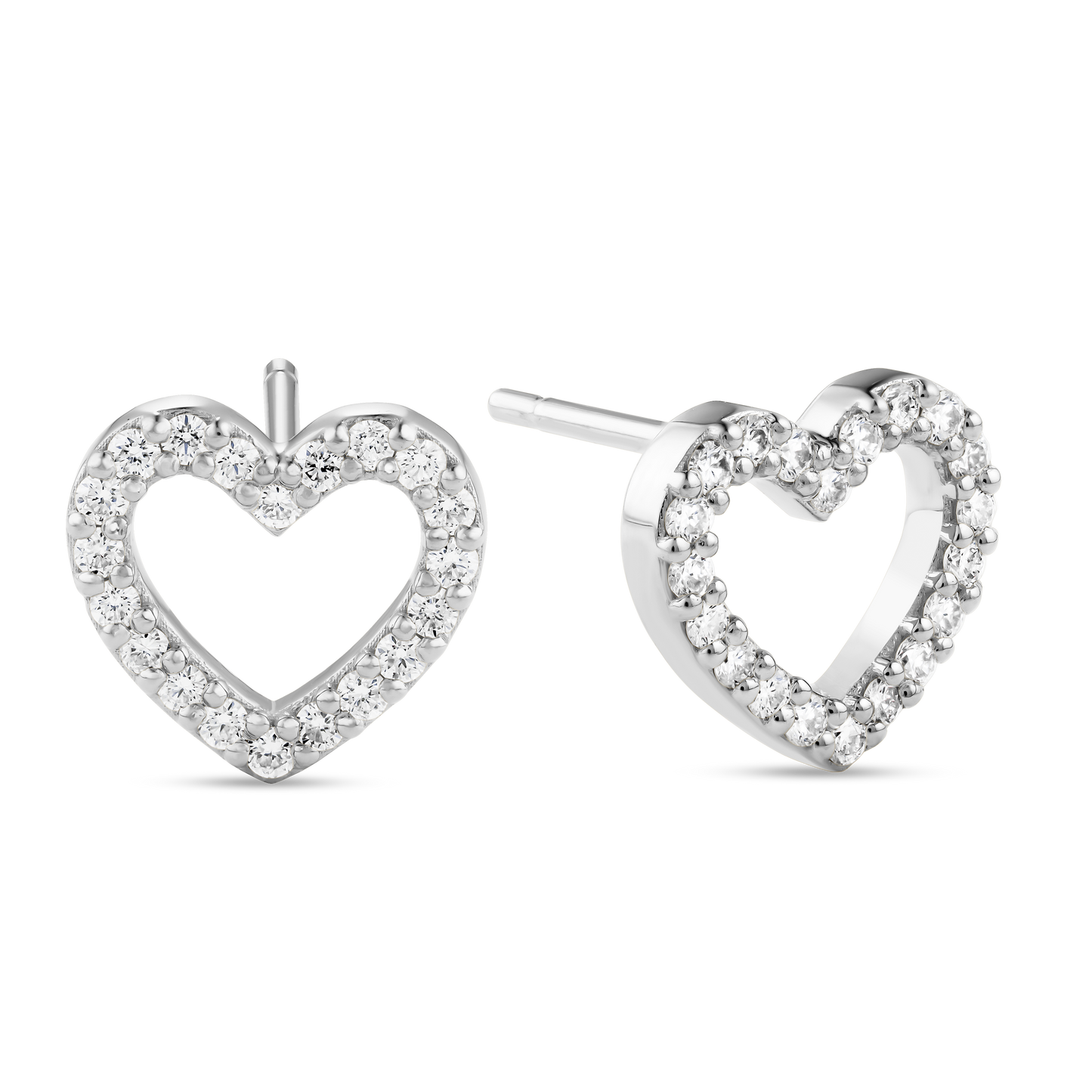 Heart Shape Diamond Earrings