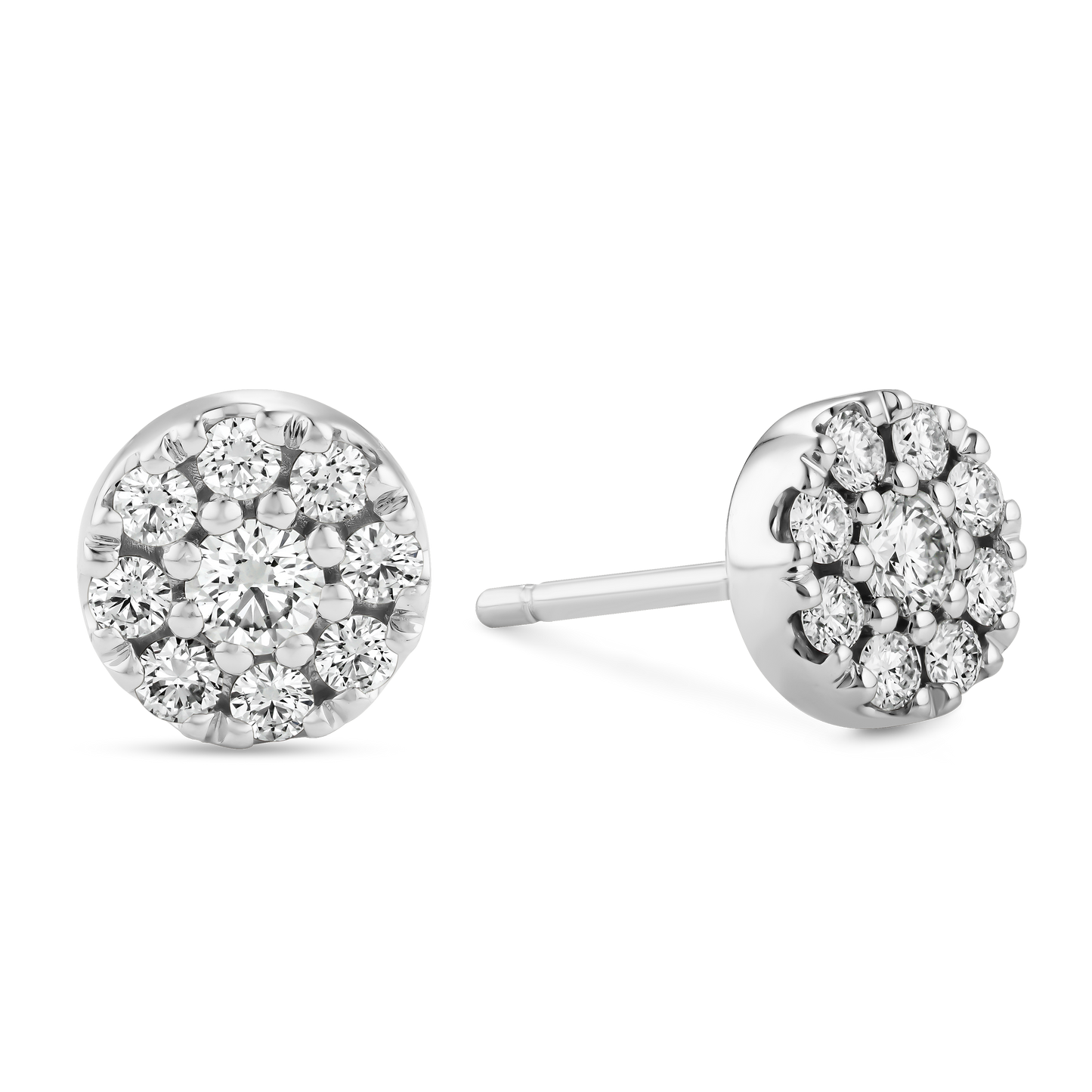 Round Pavé Earrings
