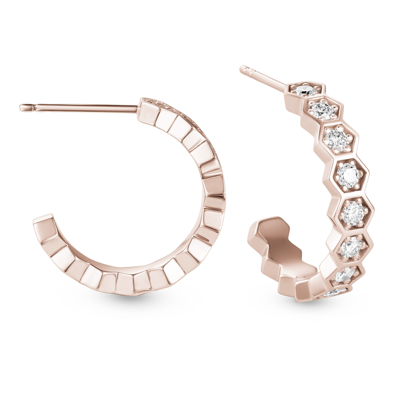 Hexagon Hoop Earrings