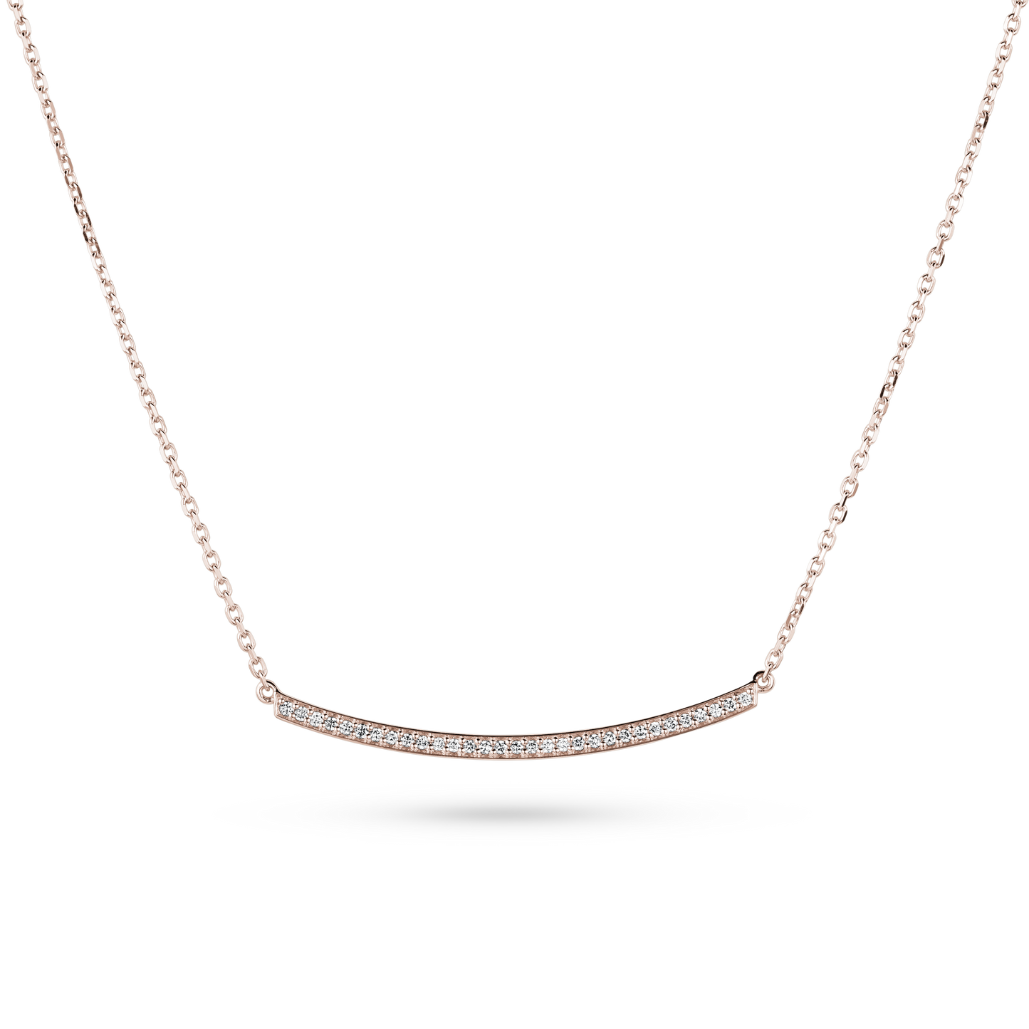 Diamond Curved Bar Necklace