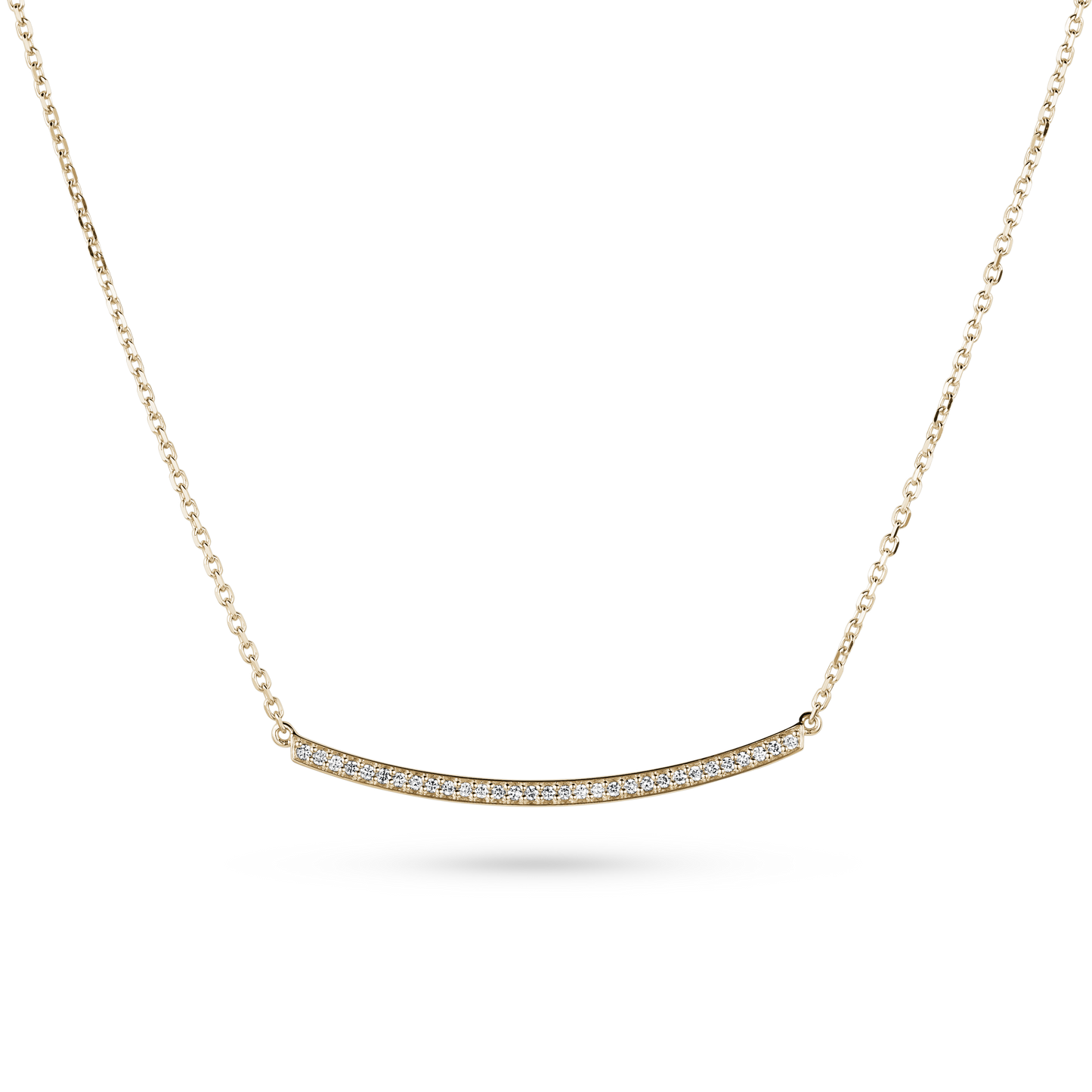 Diamond Curved Bar Necklace