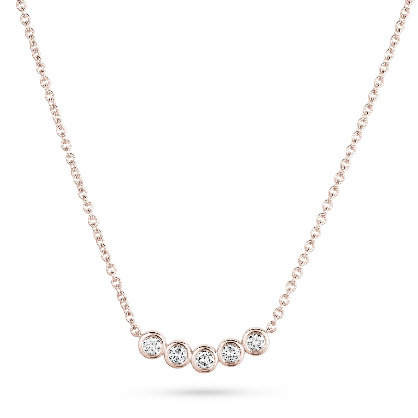 Diamond Curved Bar Necklace