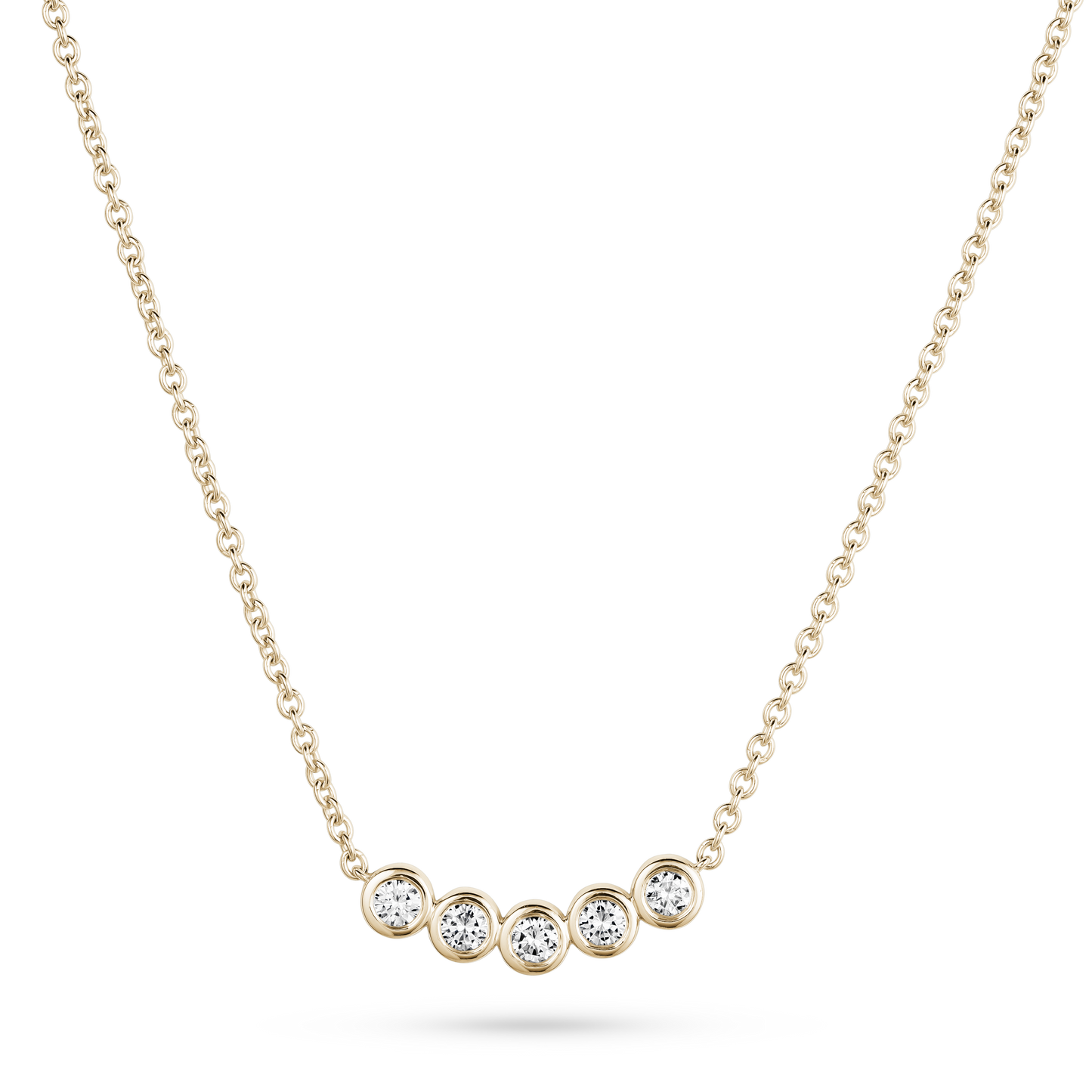 Diamond Curved Bar Necklace