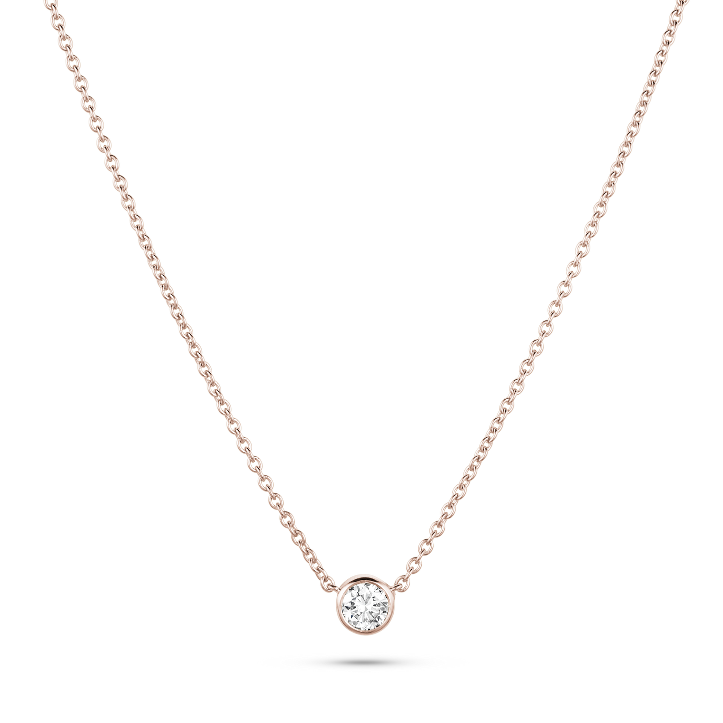 Diamond Bezel Pendant Necklace
