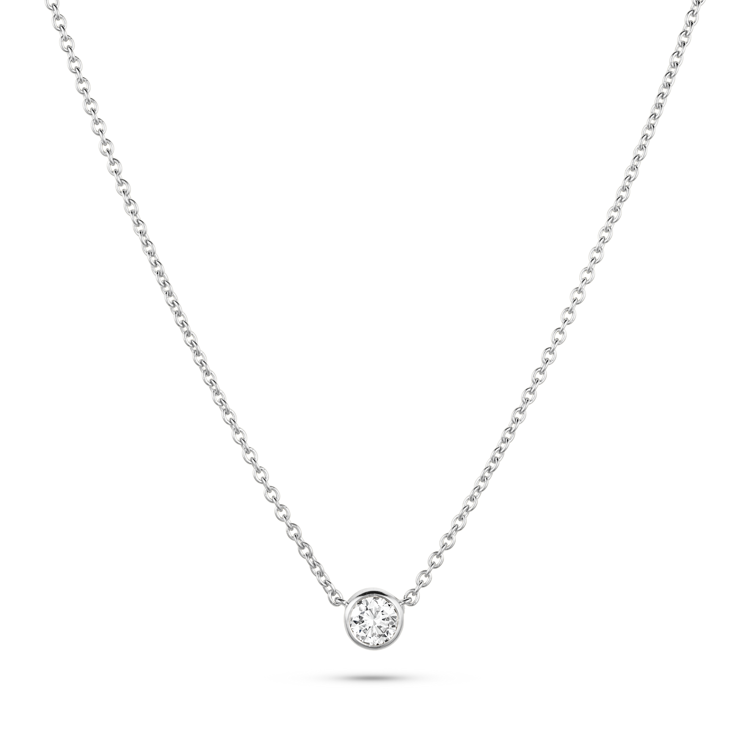 Diamond Bezel Pendant Necklace