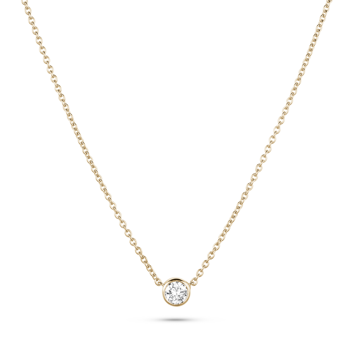 Diamond Bezel Pendant Necklace
