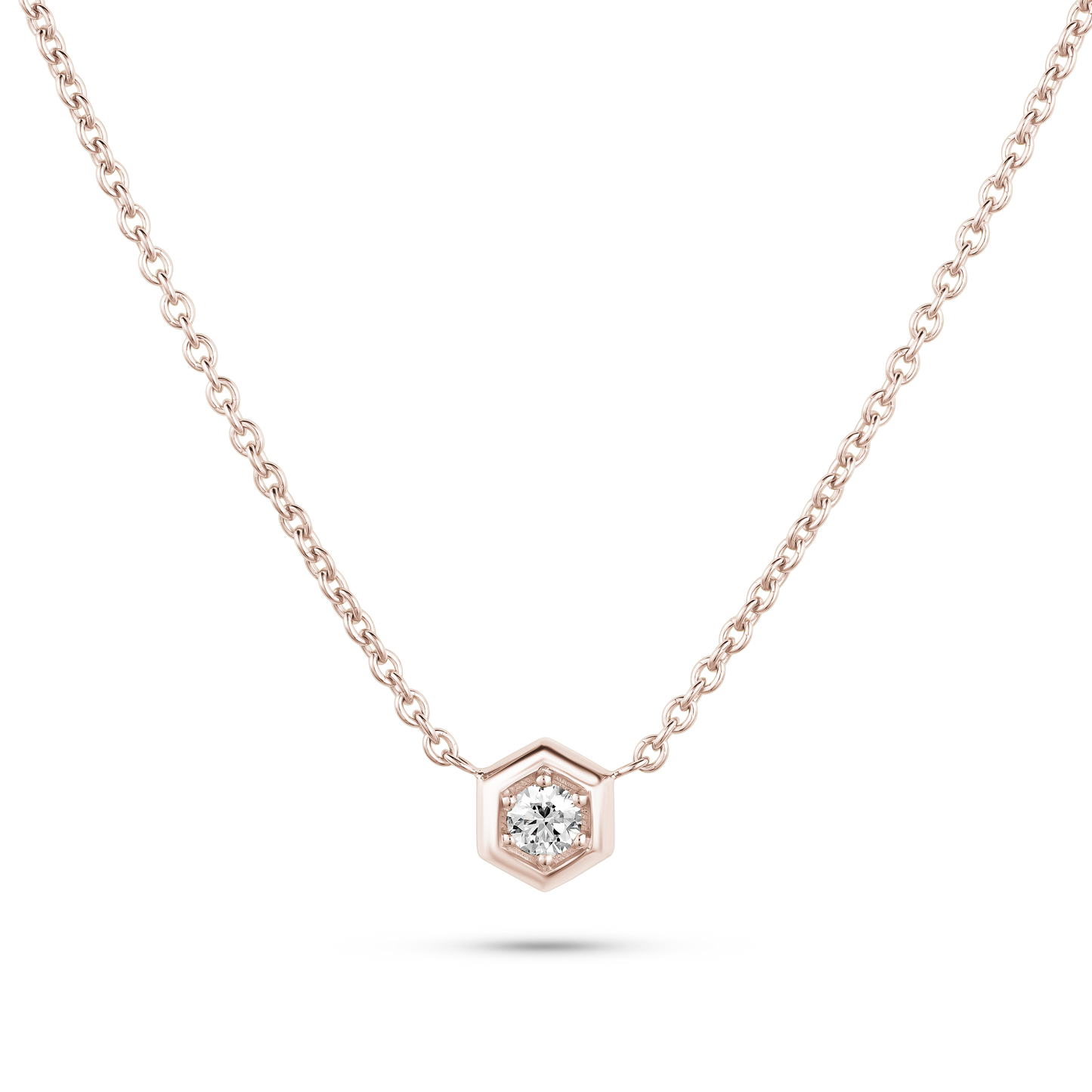 Hexagon Diamond Necklace