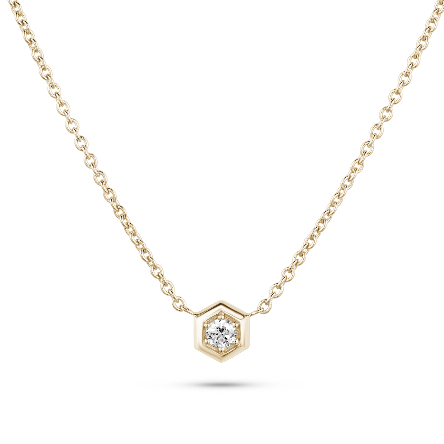 Hexagon Diamond Necklace
