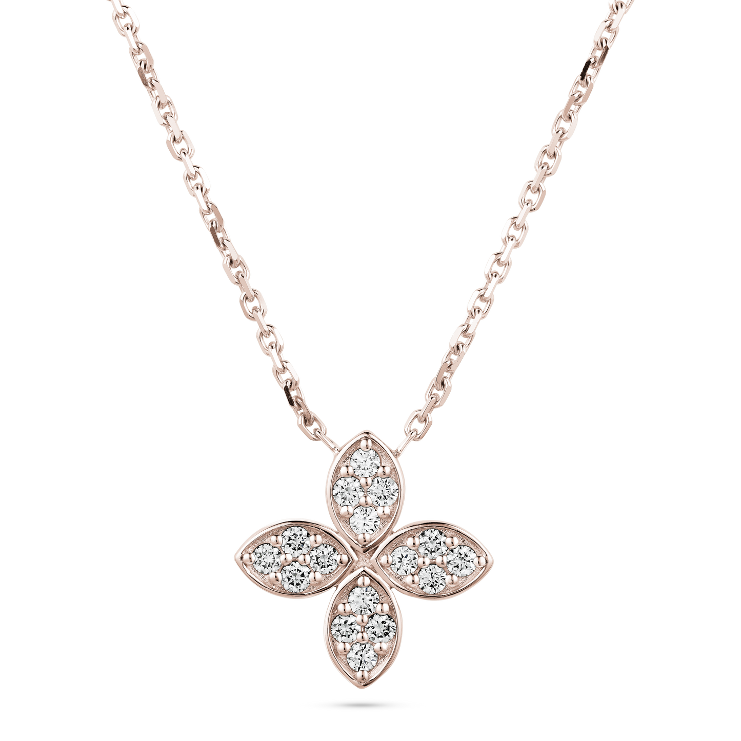 Flower Diamond Pendant Necklace