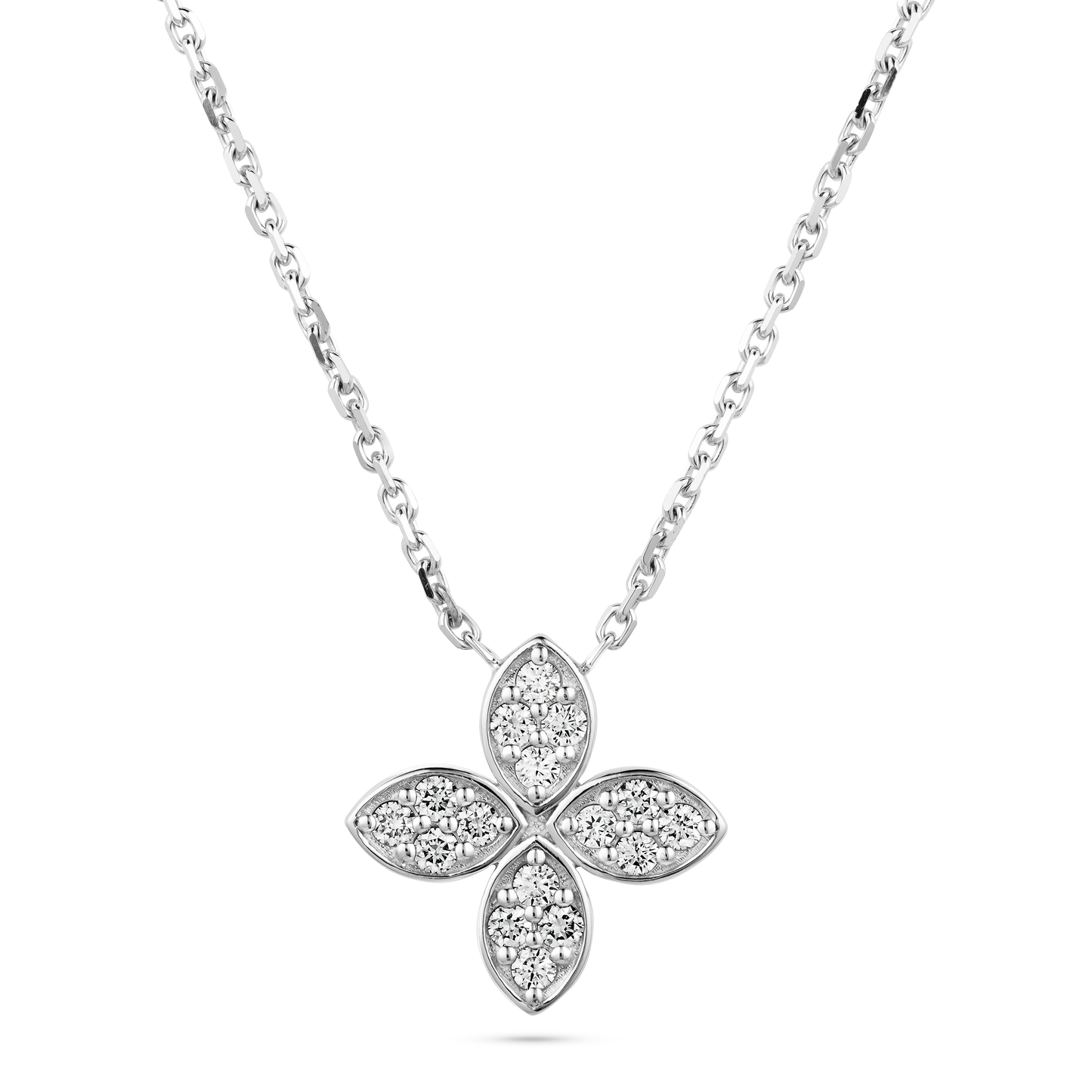 Flower Diamond Pendant Necklace