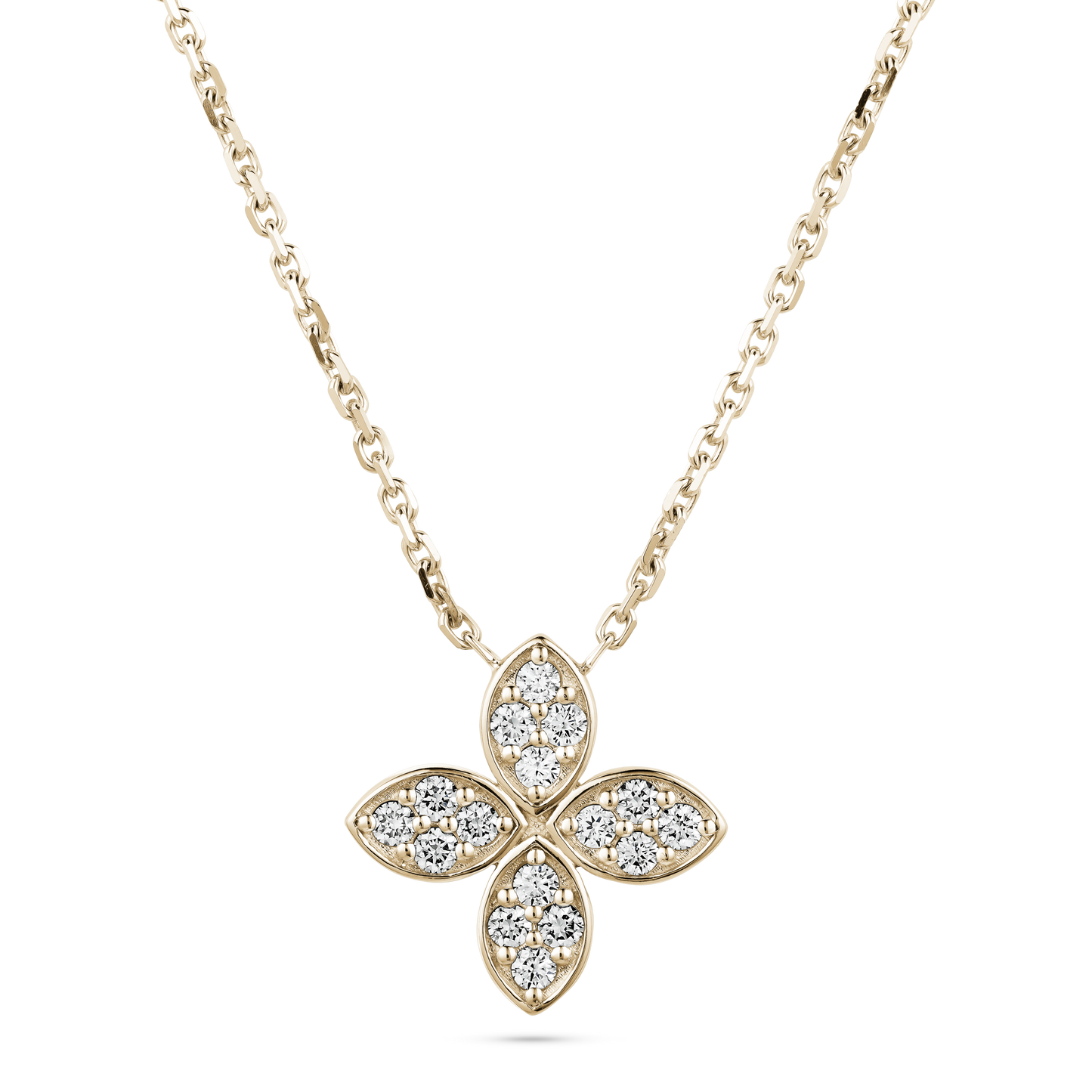 Flower Diamond Pendant Necklace
