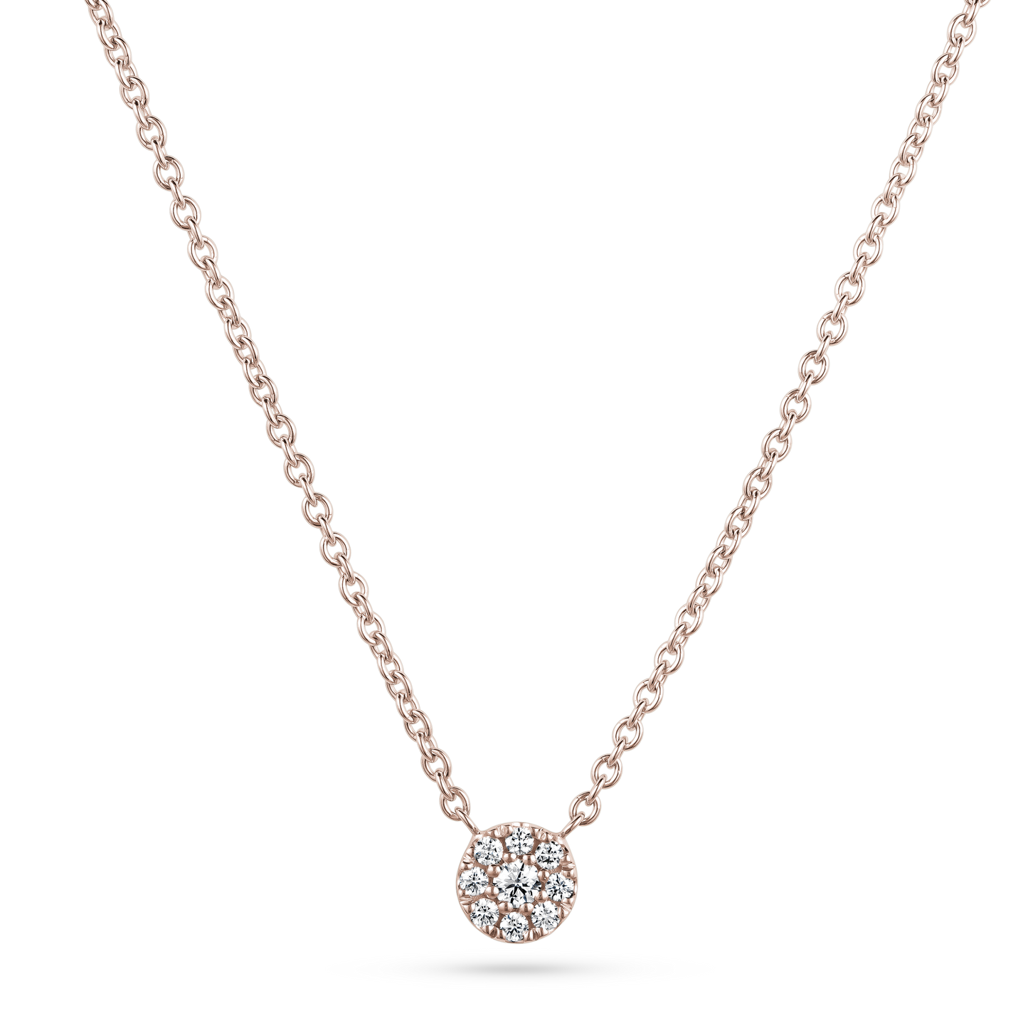 Collier Avec Pendentif Rond Pavé