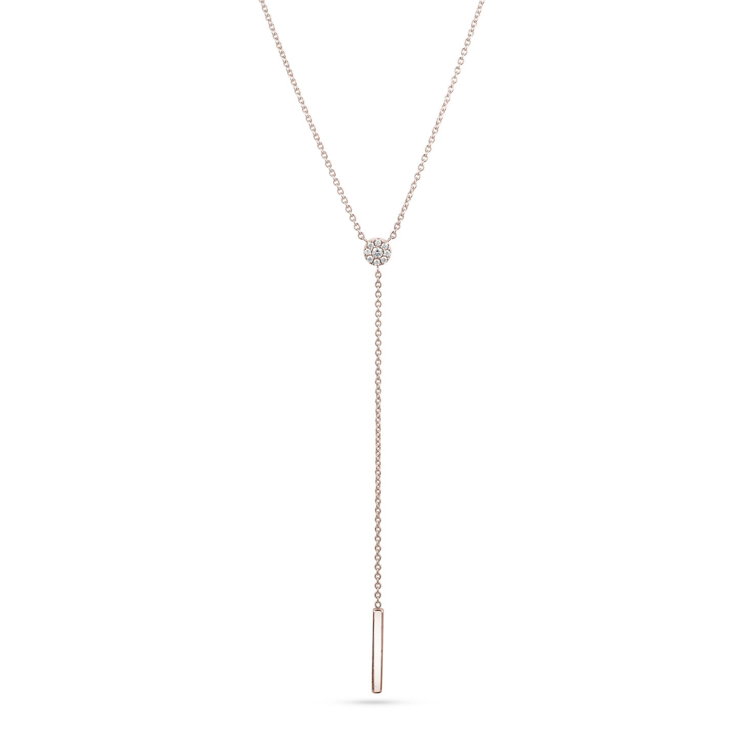 Round Pave Pendant Necklace