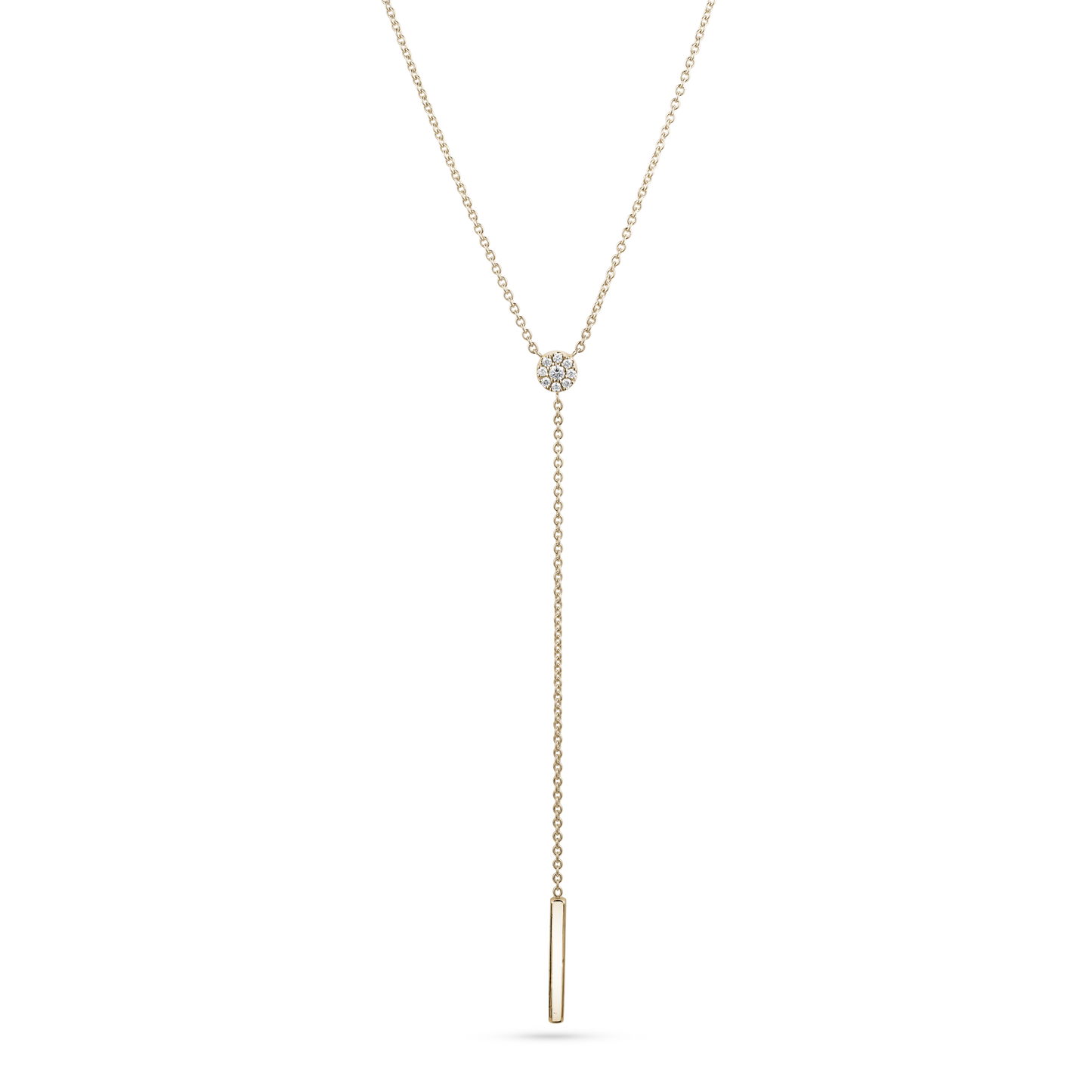 Round Pave Pendant Necklace