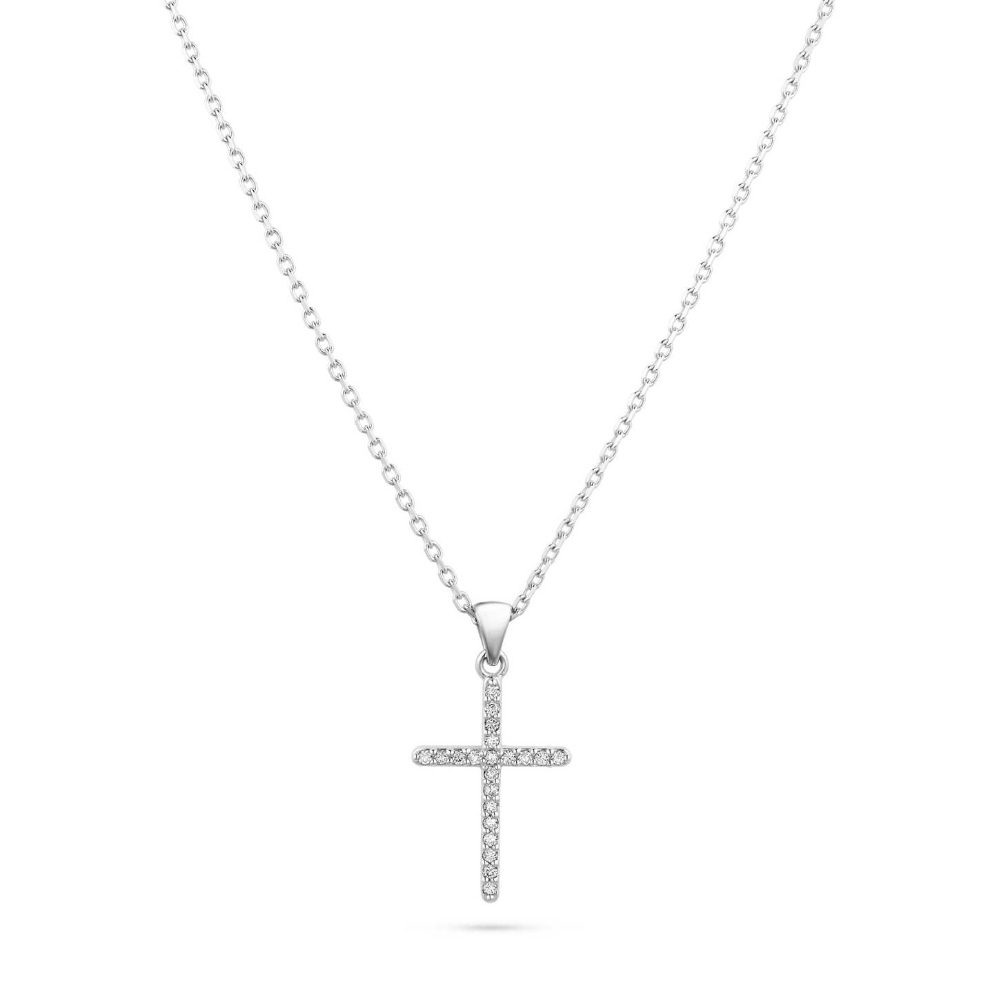 Diamond Pavé Cross Necklace