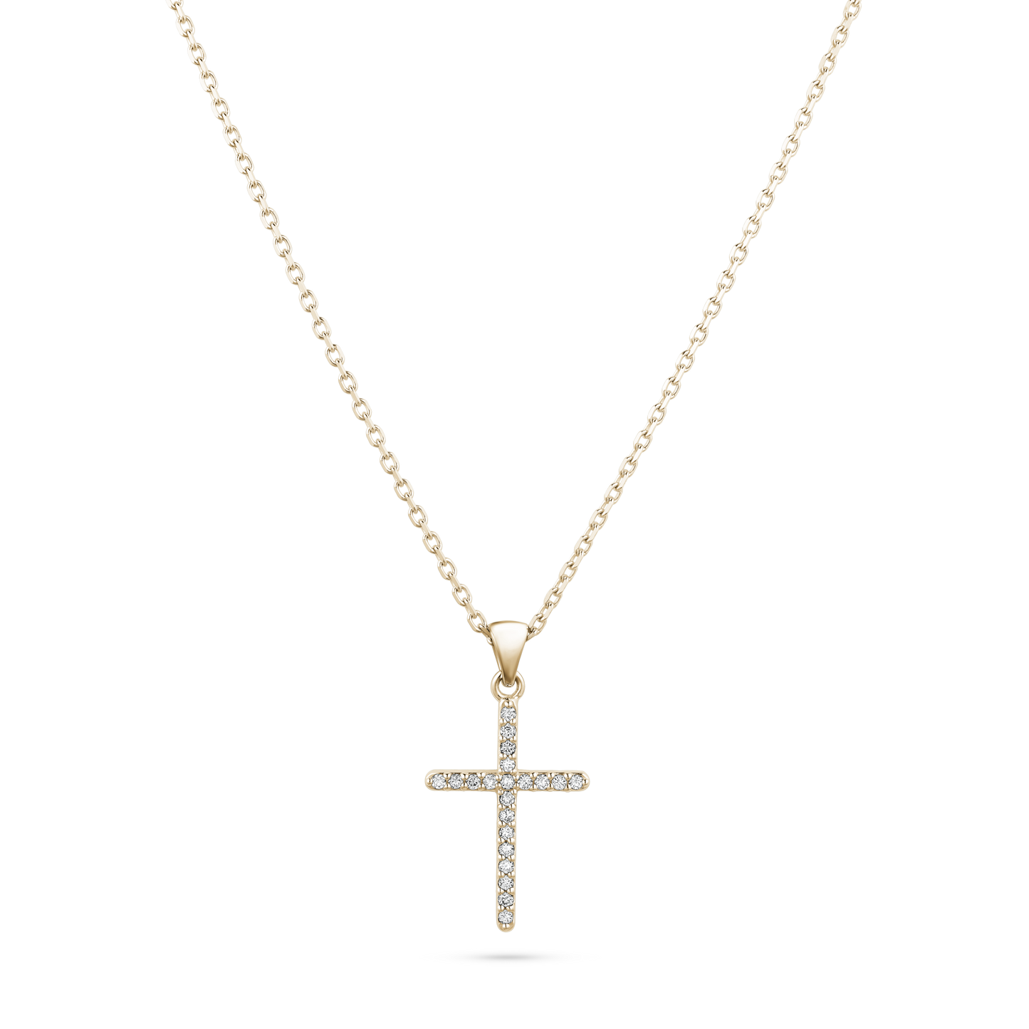 Diamond Pavé Cross Necklace