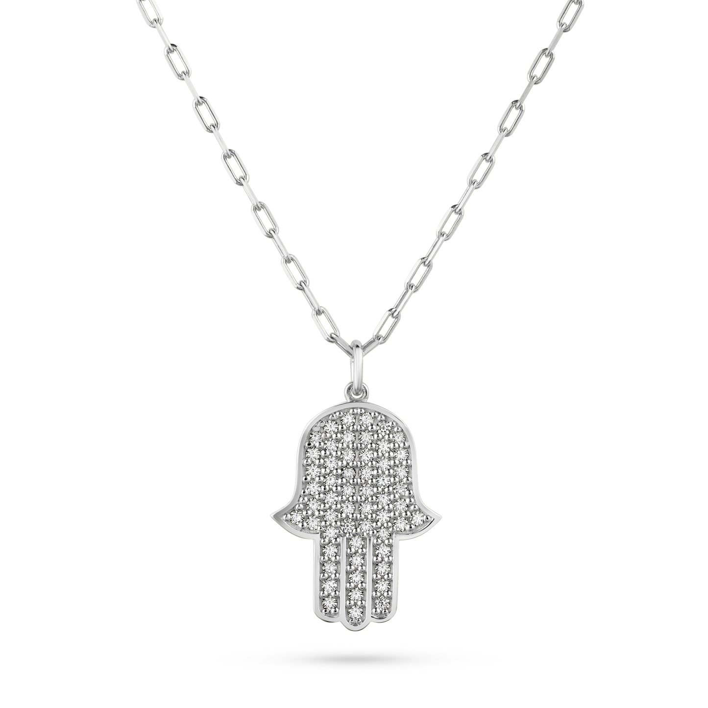 Diamond Hamsa Pendant