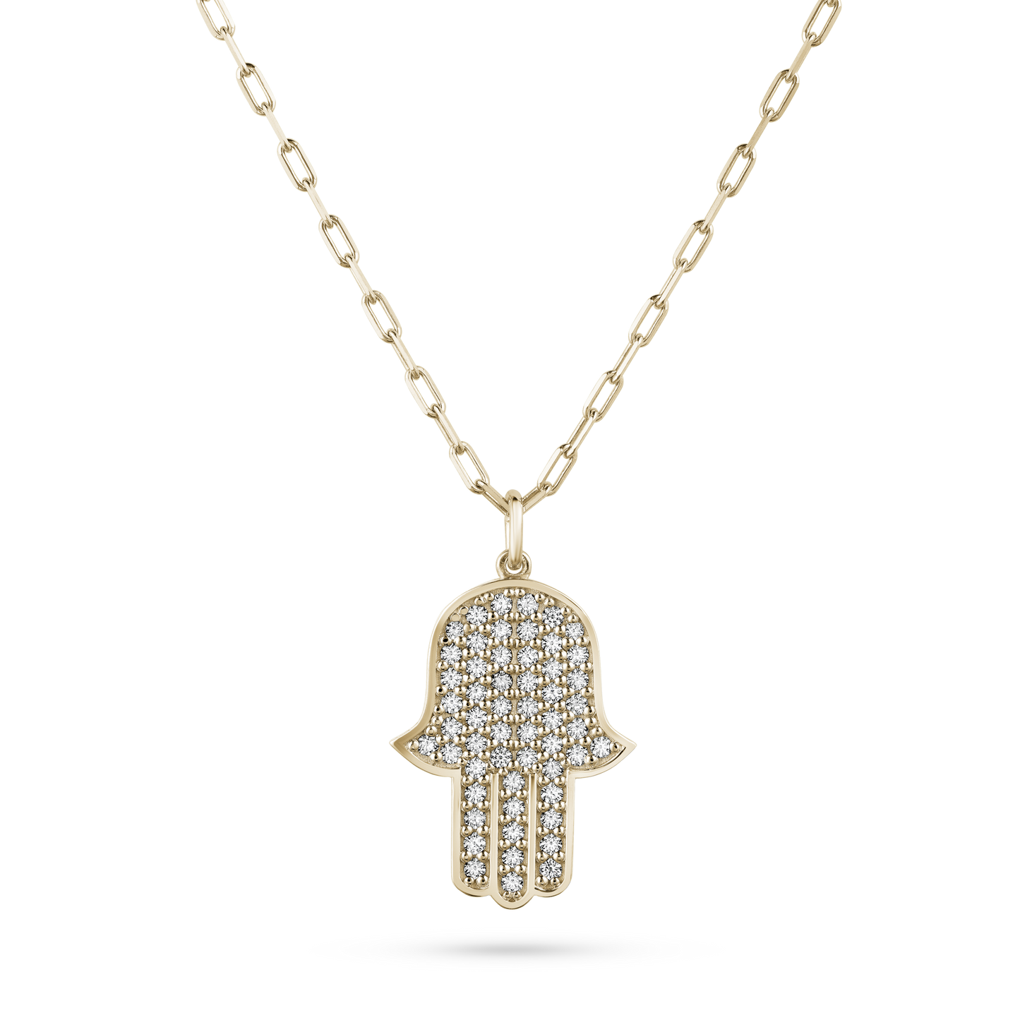 Diamond Hamsa Pendant