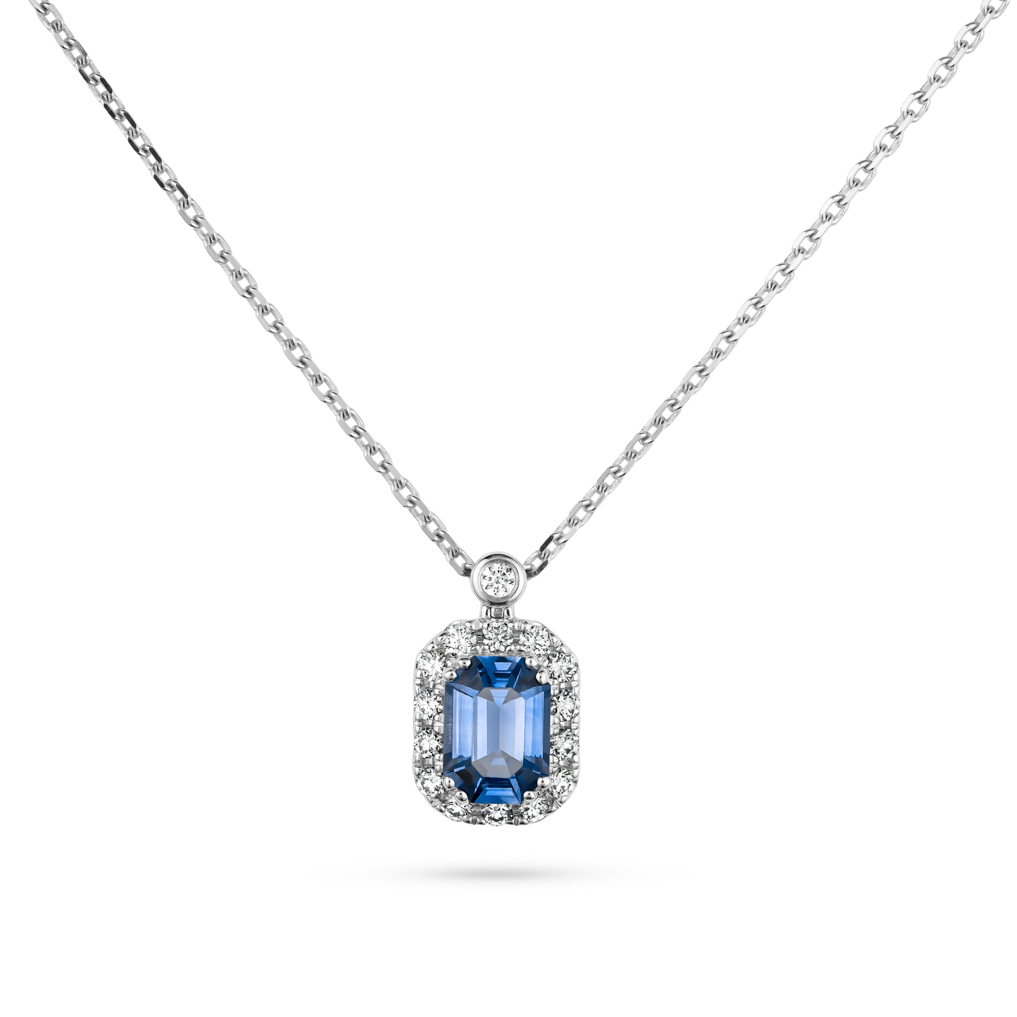 Blue Sapphire Pendant Necklace
