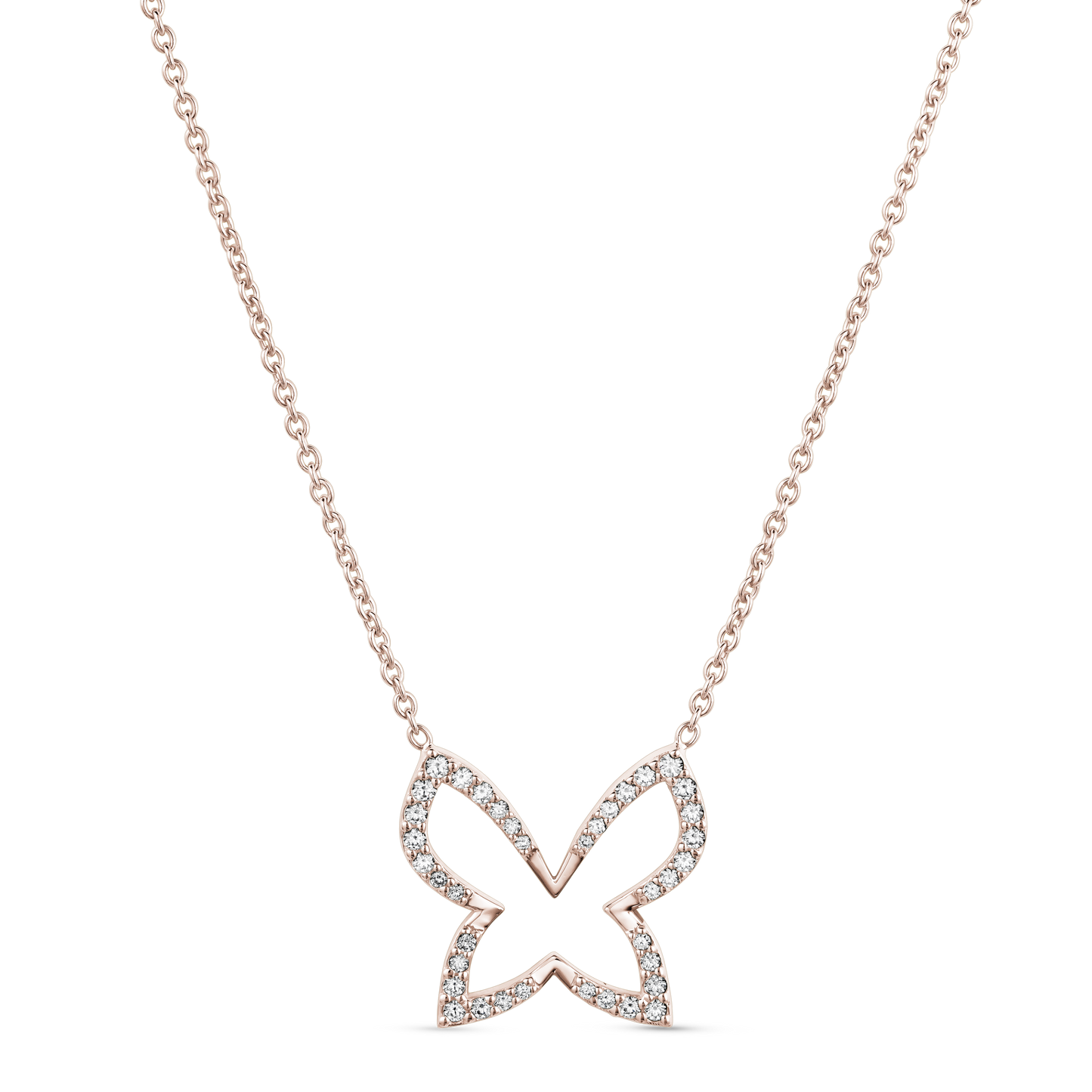 Butterfly Diamond Pendant Necklace