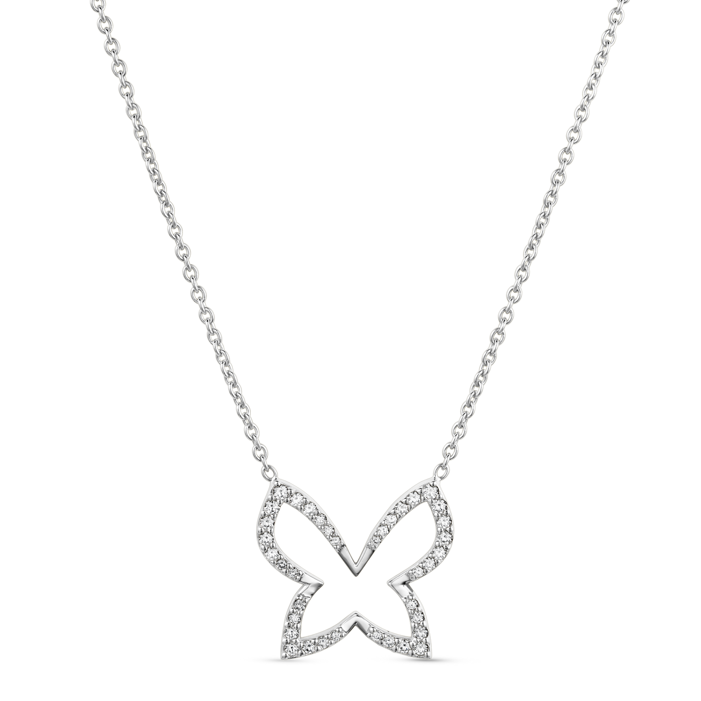 Butterfly Diamond Pendant Necklace