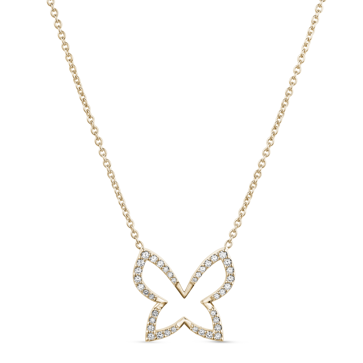 Butterfly Diamond Pendant Necklace