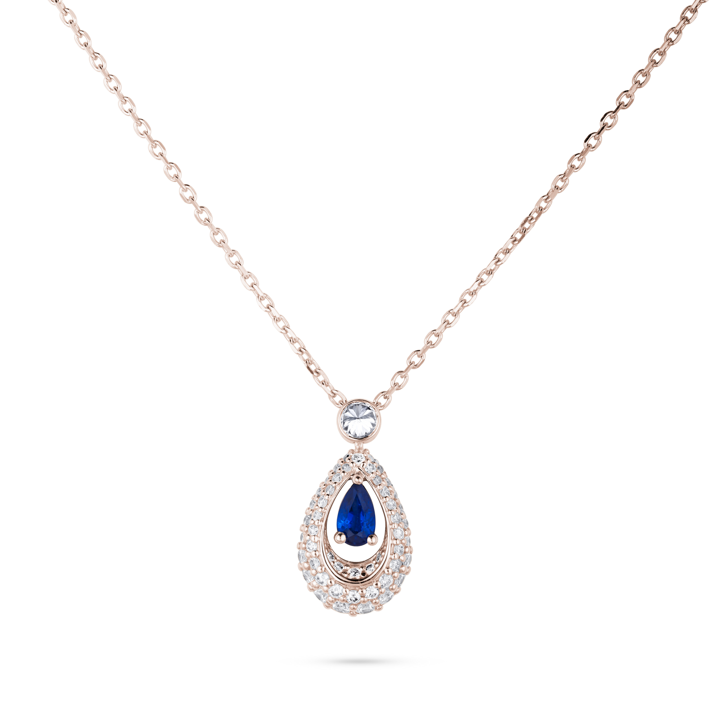 Pear Shape Diamond Pendant Necklace