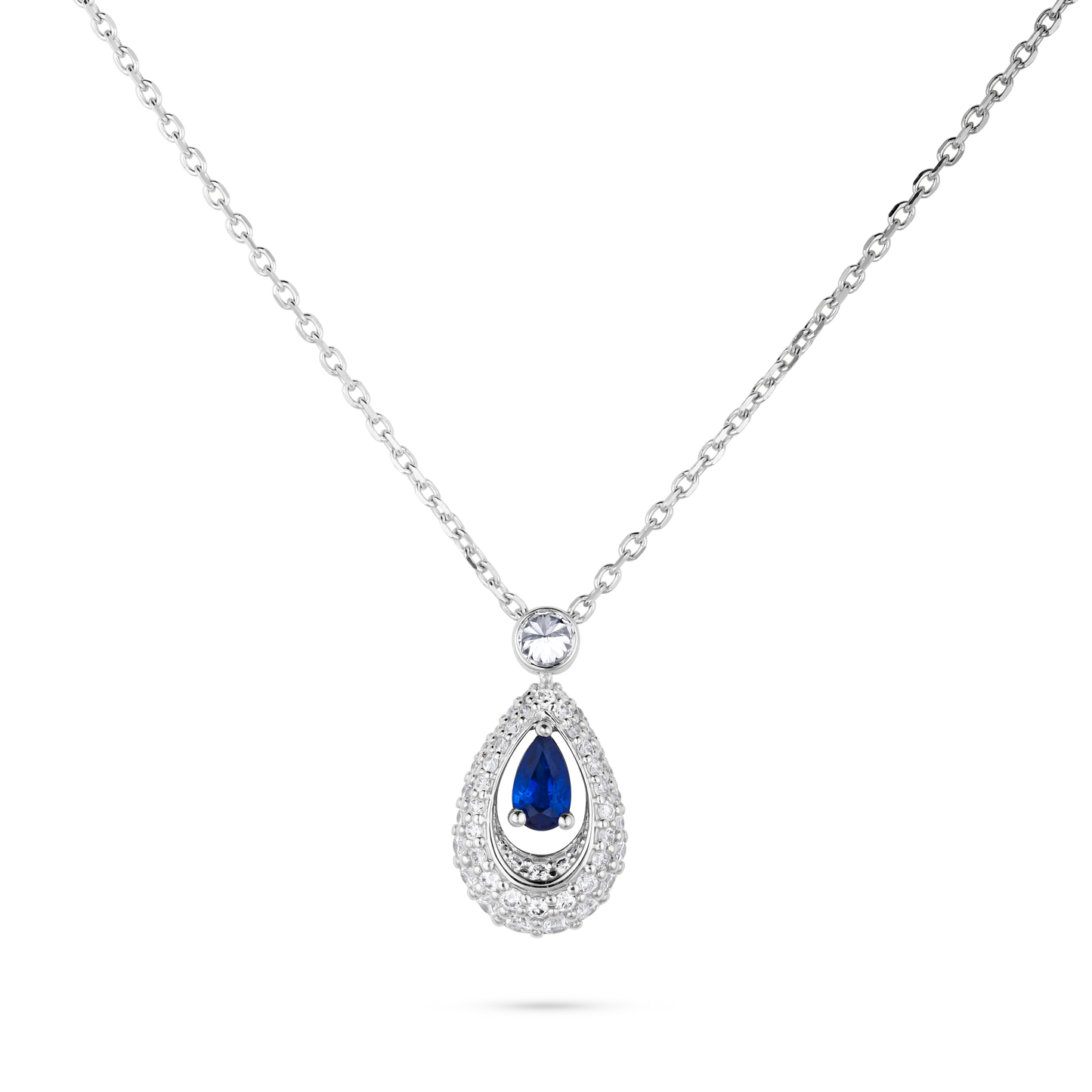 Pear Shape Diamond Pendant Necklace