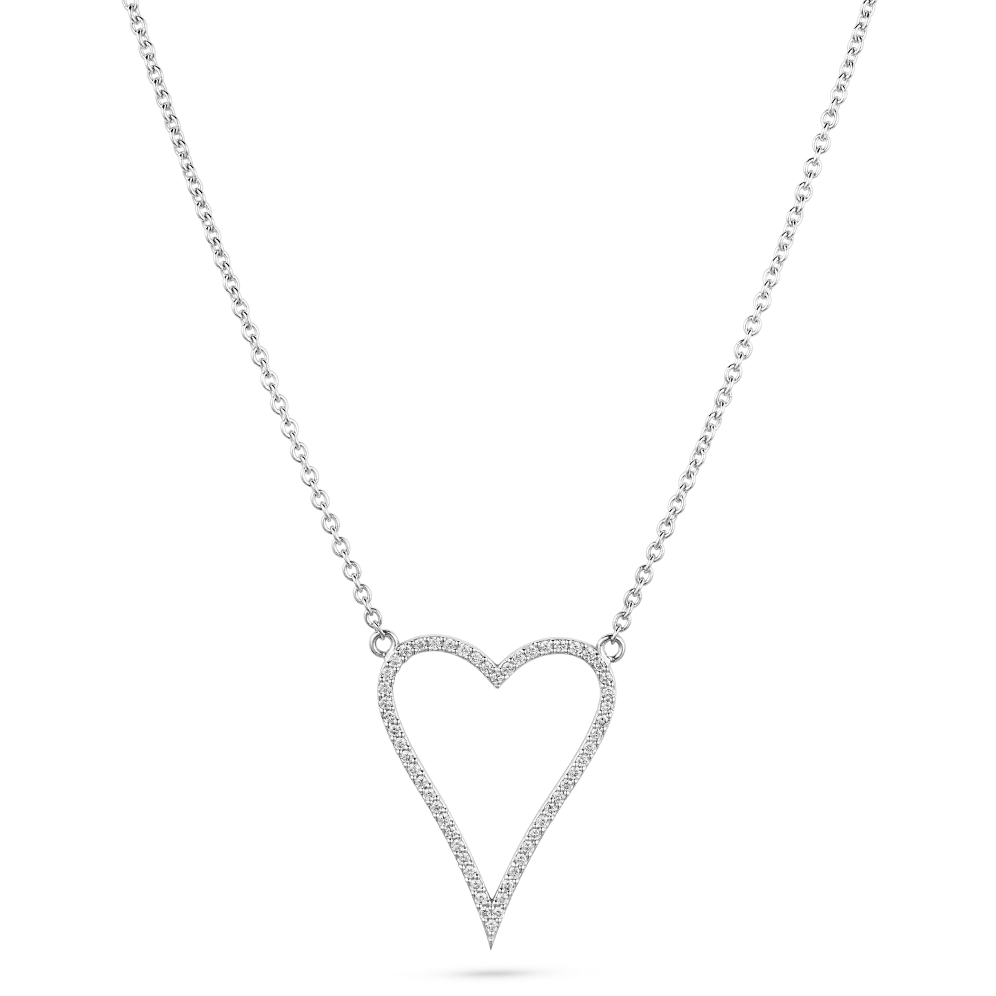 Heart Shape Diamond Pendant Necklace
