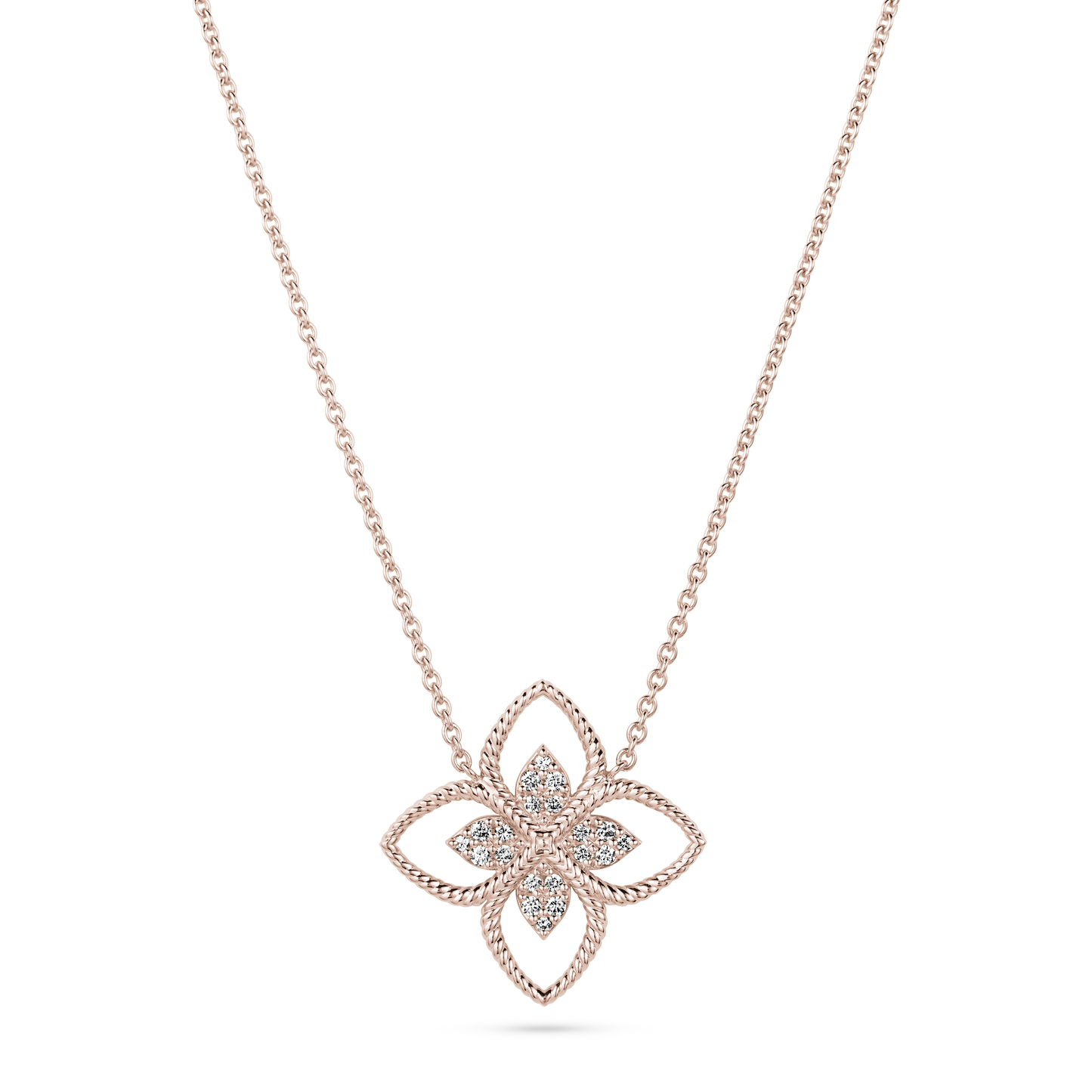 Flower Diamond Pendant Necklace