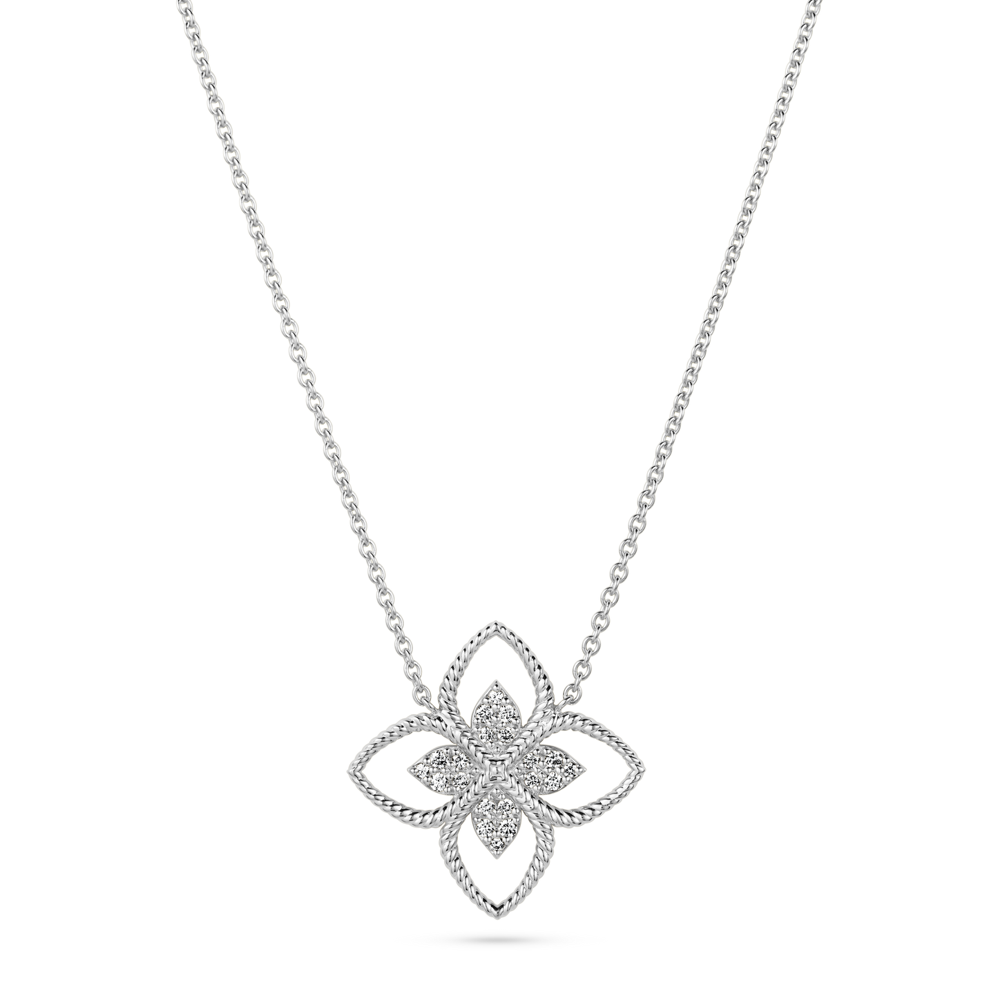 Flower Diamond Pendant Necklace