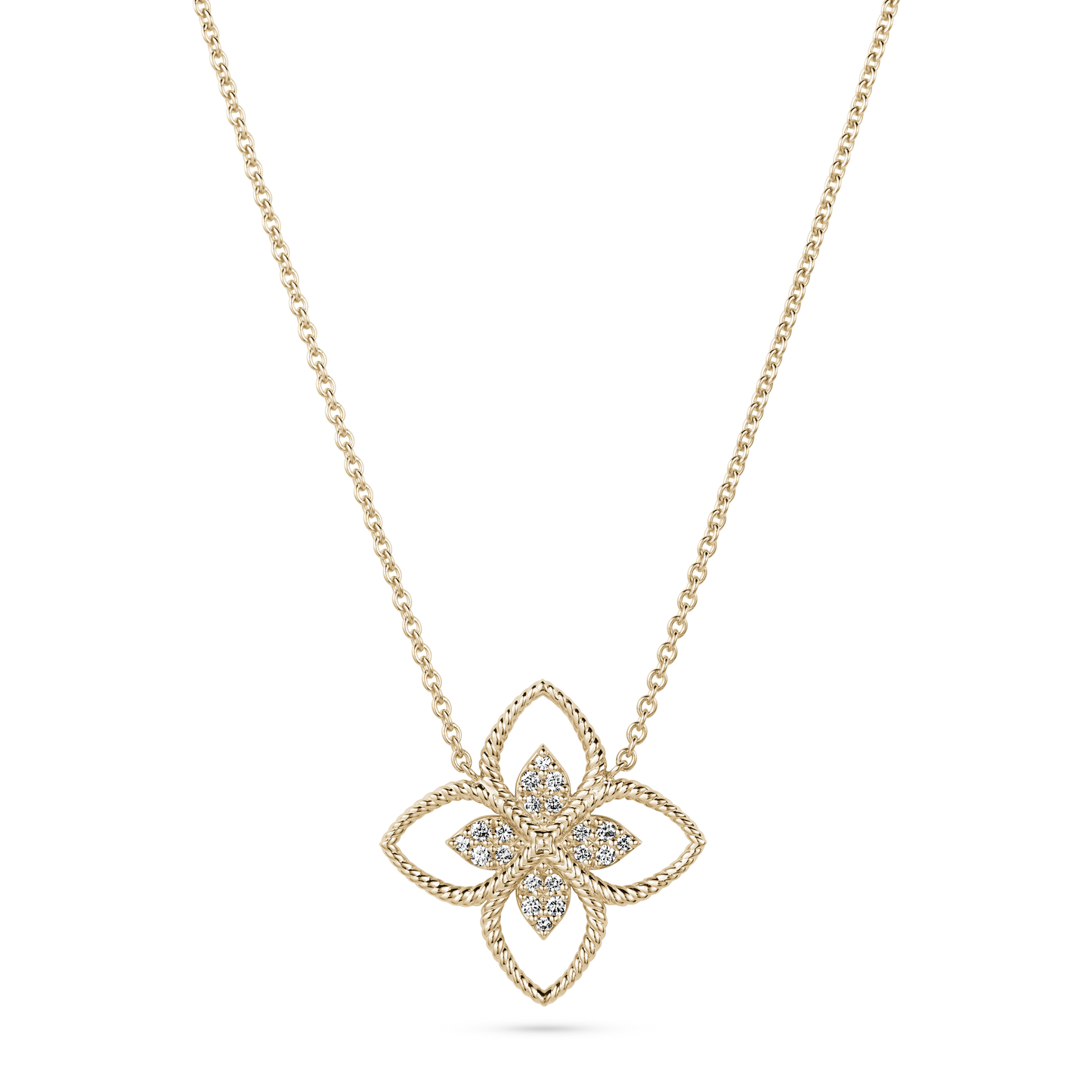 Flower Diamond Pendant Necklace