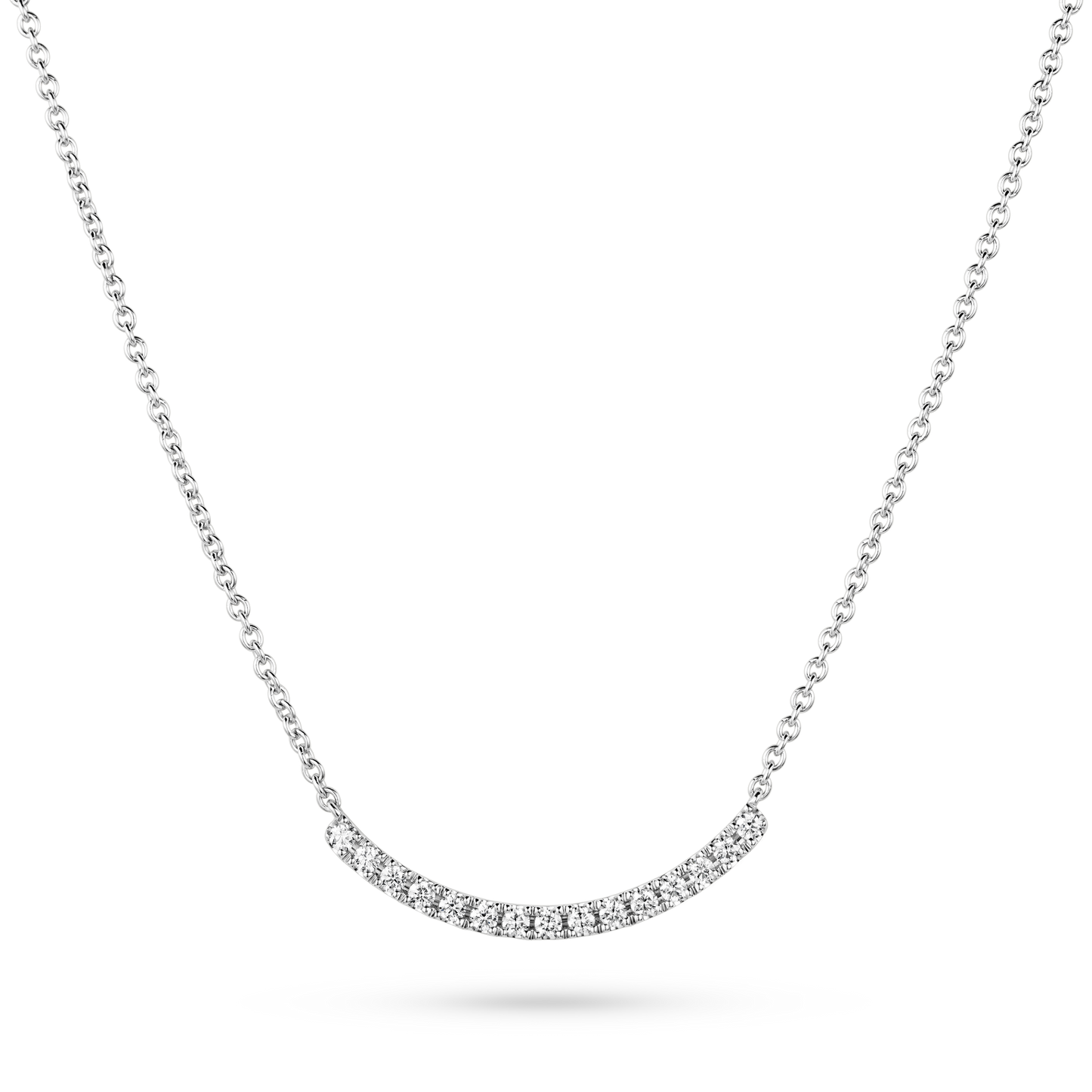 Diamond Curved Bar Necklace