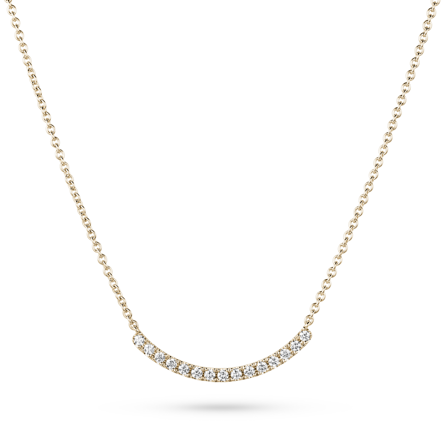 Diamond Curved Bar Necklace