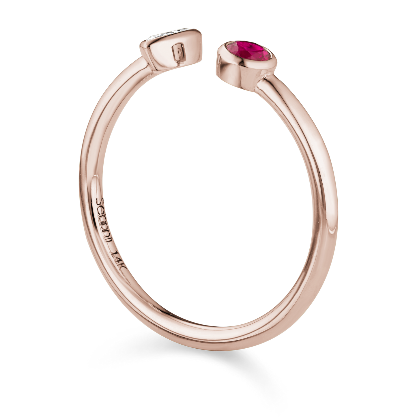 Two Stone Wrap Ring Ruby