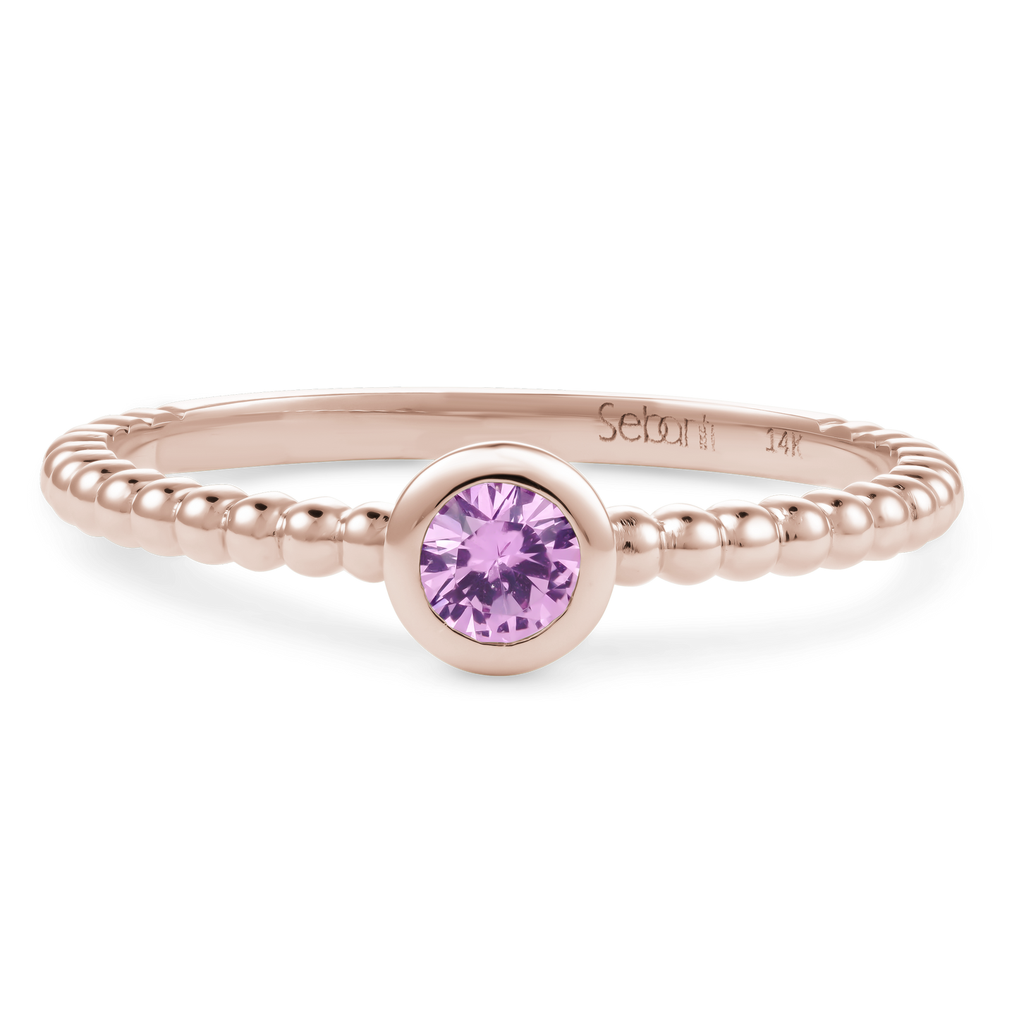 Pink Sapphire Stackable Ring