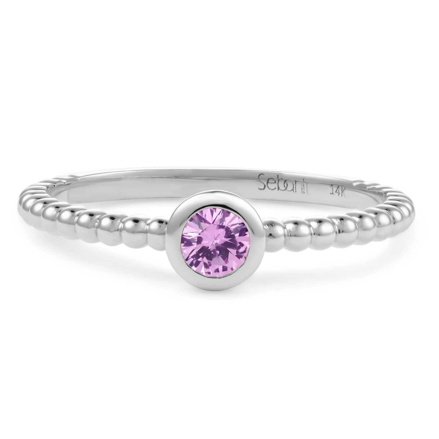 Pink Sapphire Stackable Ring