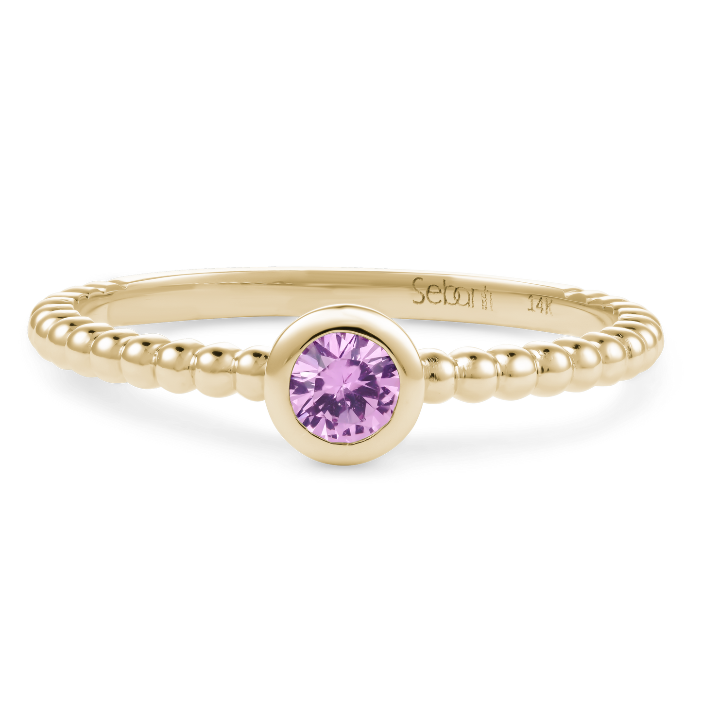 Pink Sapphire Stackable Ring