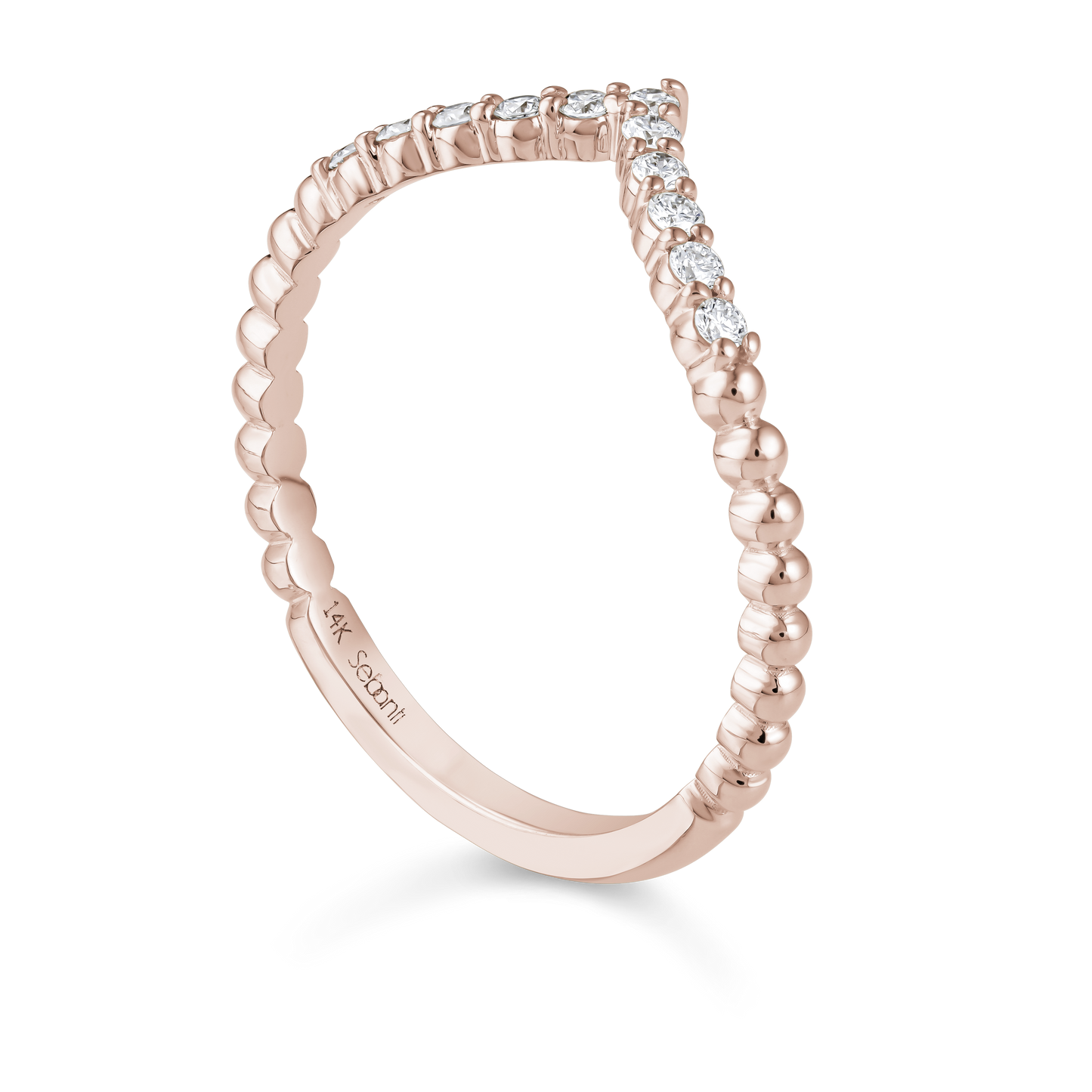 V Shaped Diamond Ring